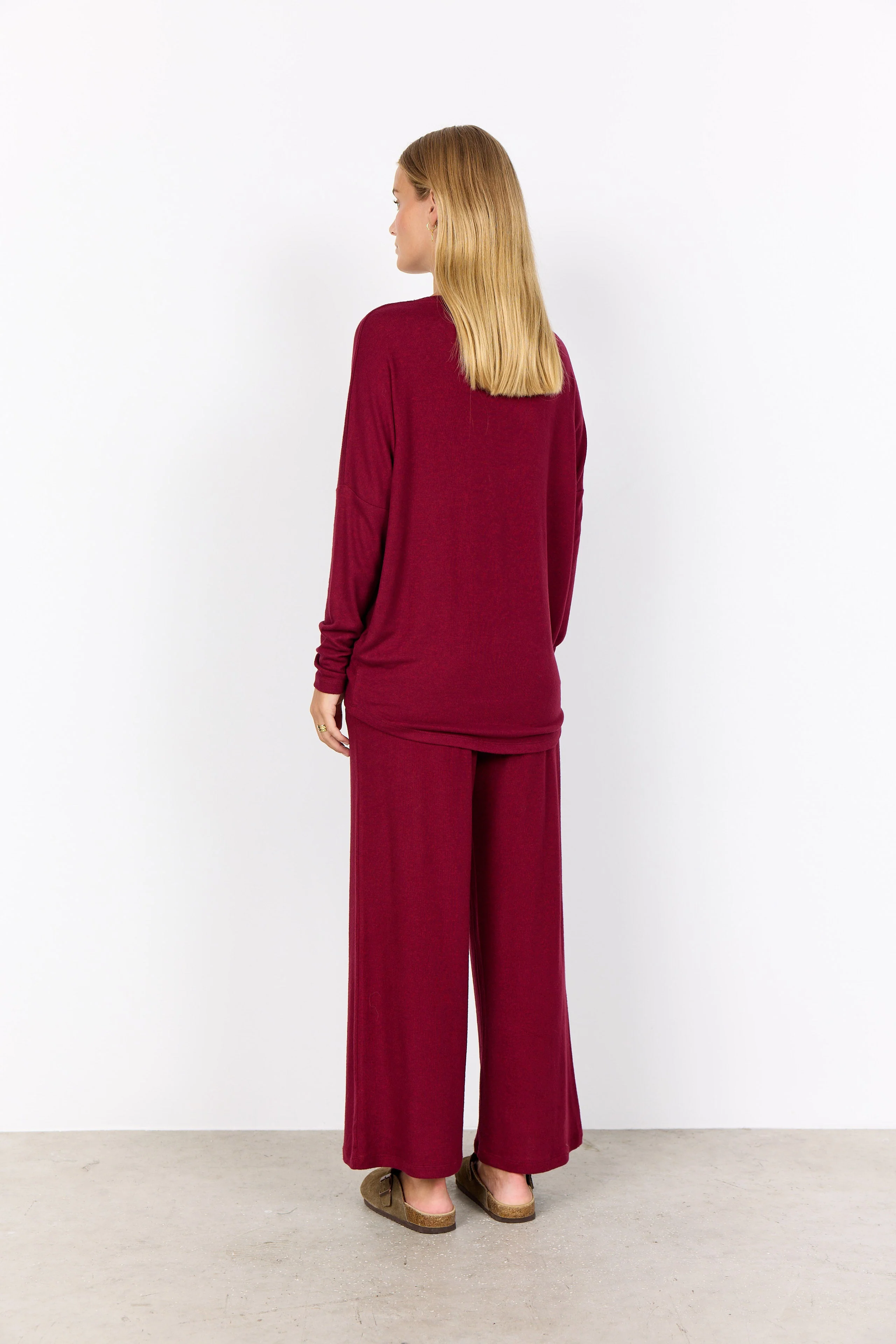 Biara Supersoft Jumper - Dark Red Melange - Image 3
