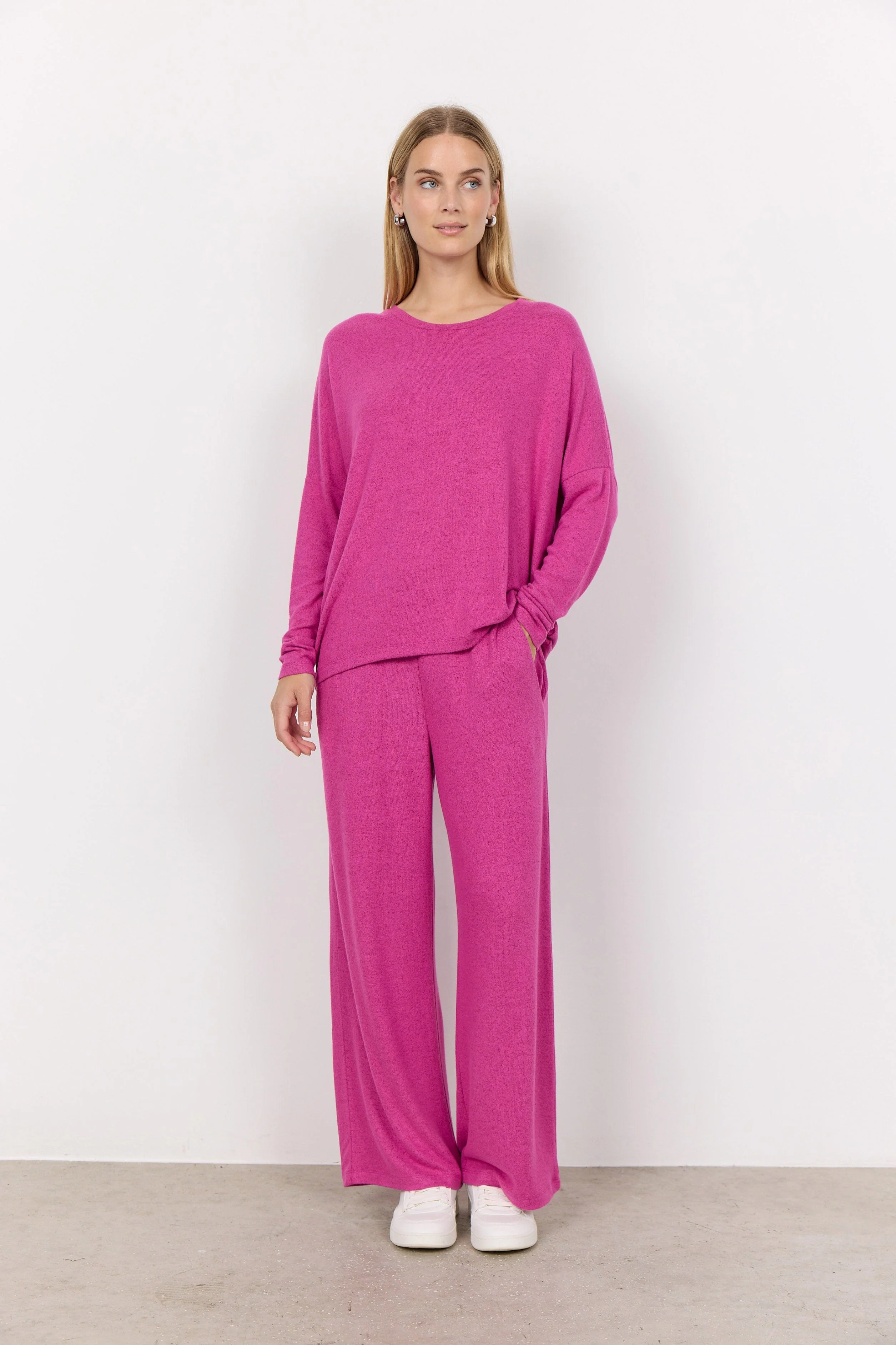 Biara Supersoft Jumper - Fuchsia Melange - Image 3