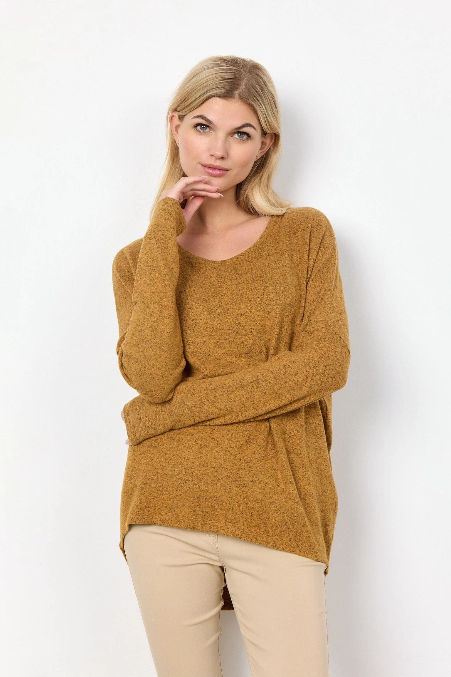 Biara Supersoft Jumper - Golden Yellow Melange - Image 3