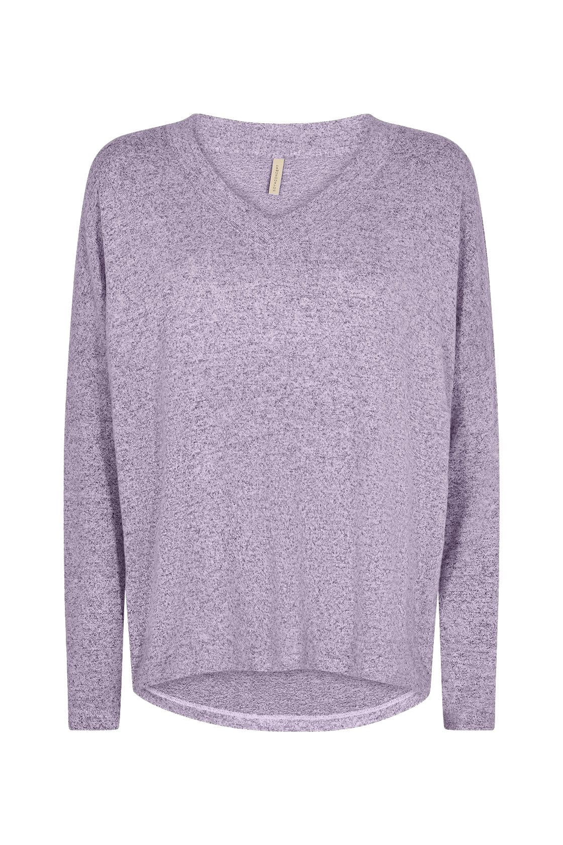 Biara Supersoft V-Neck Jumper - Lilac Breeze Melange