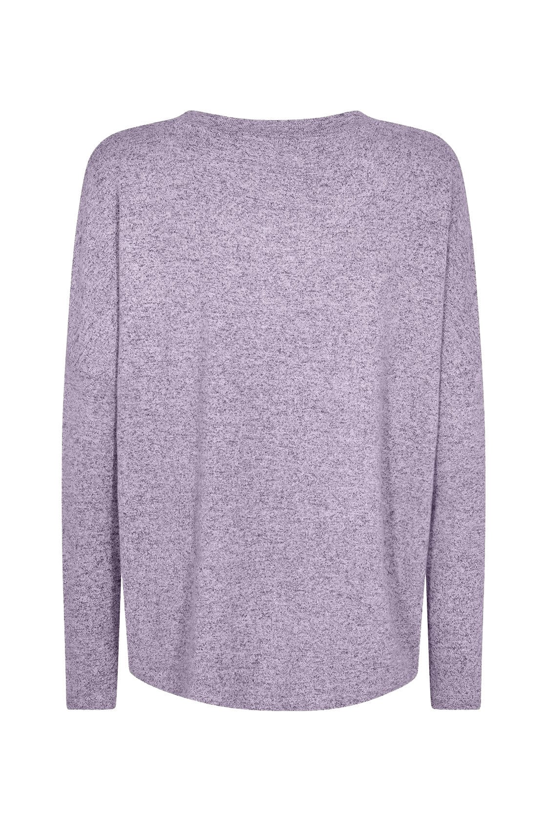 Biara Supersoft V-Neck Jumper - Lilac Breeze Melange - Image 2
