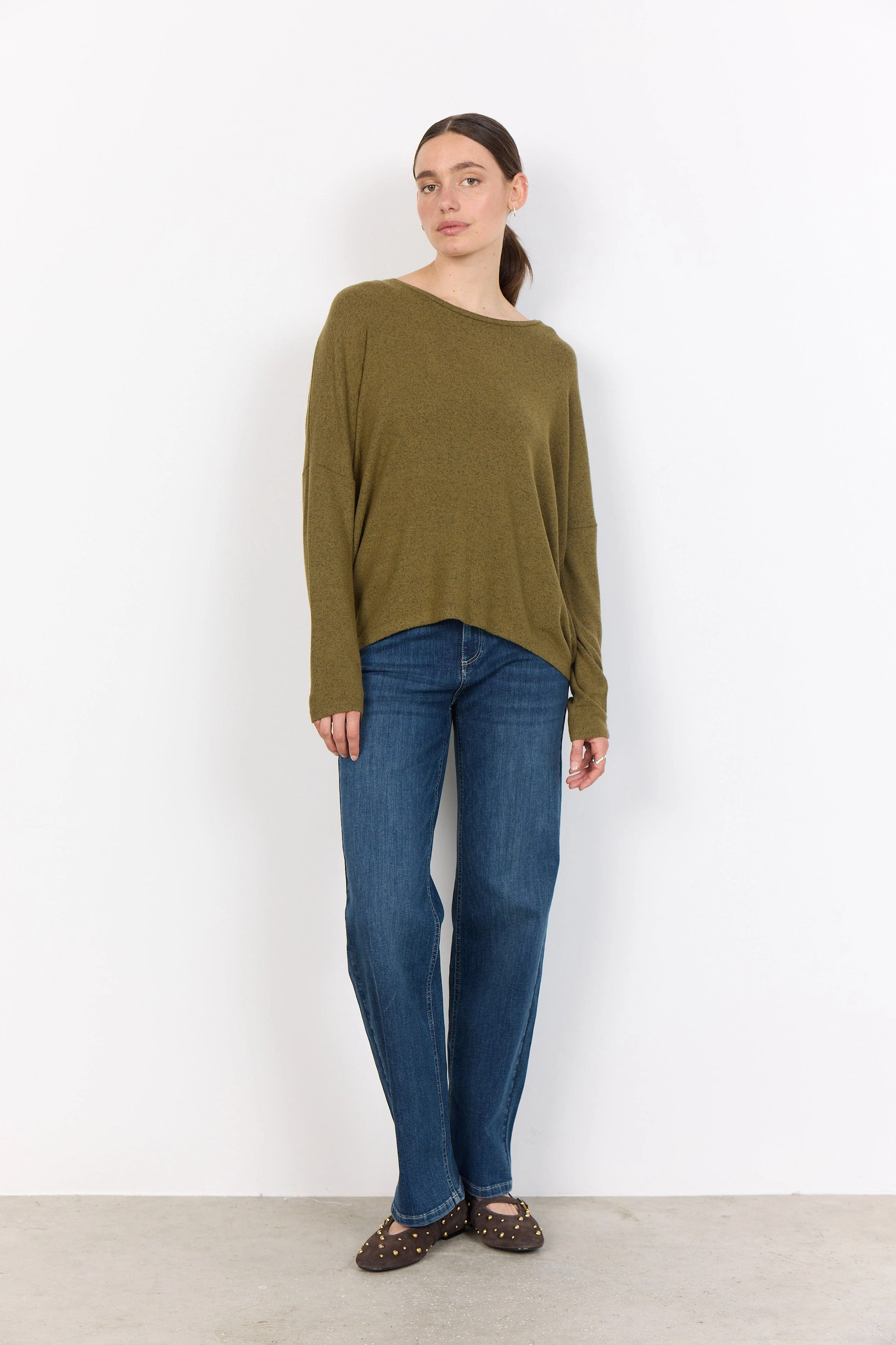 Biara Supersoft Jumper - Misty Green Melange - Image 2