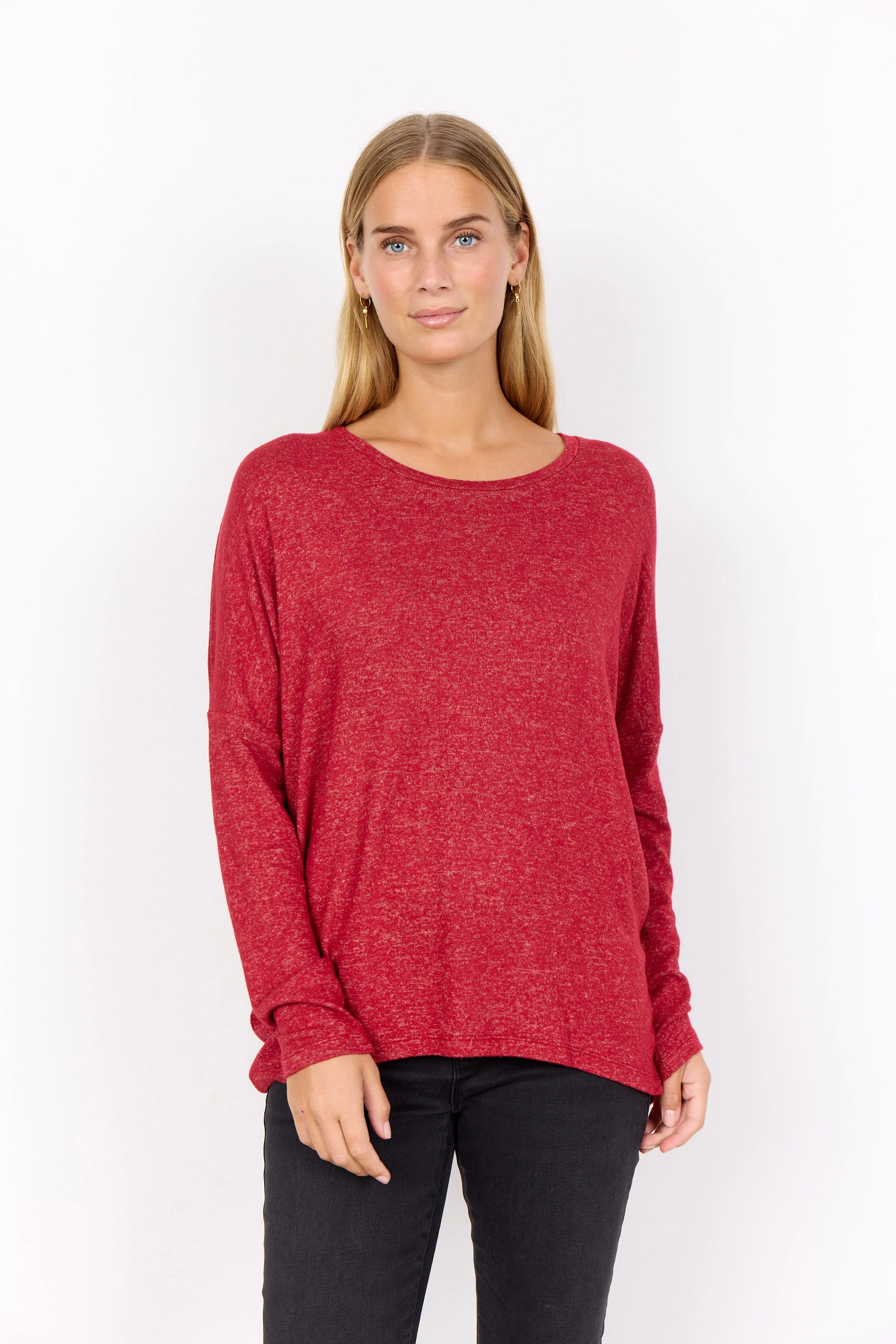 Biara Supersoft Jumper - Red Melange - Image 2