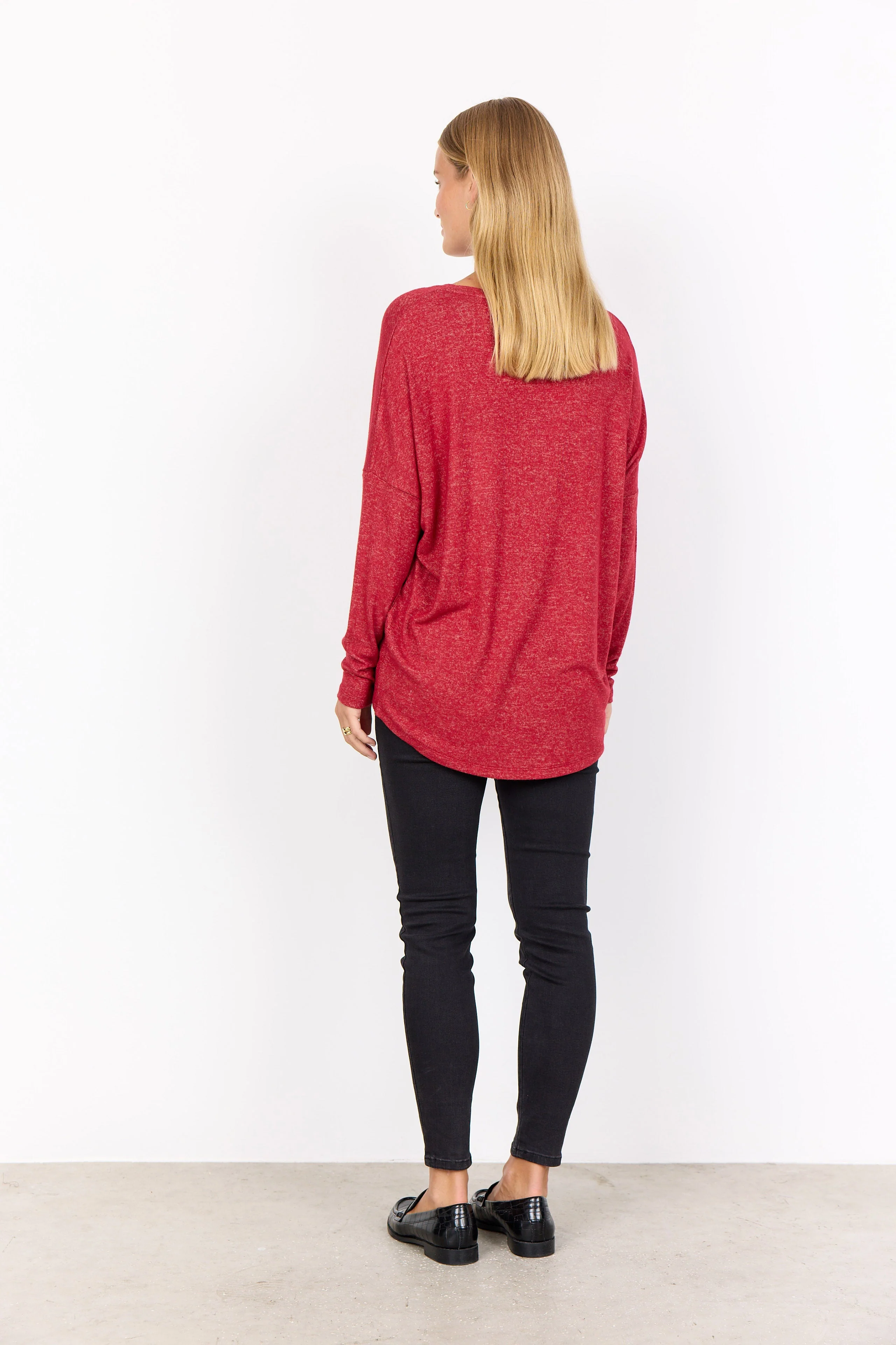 Biara Supersoft Jumper - Red Melange - Image 4