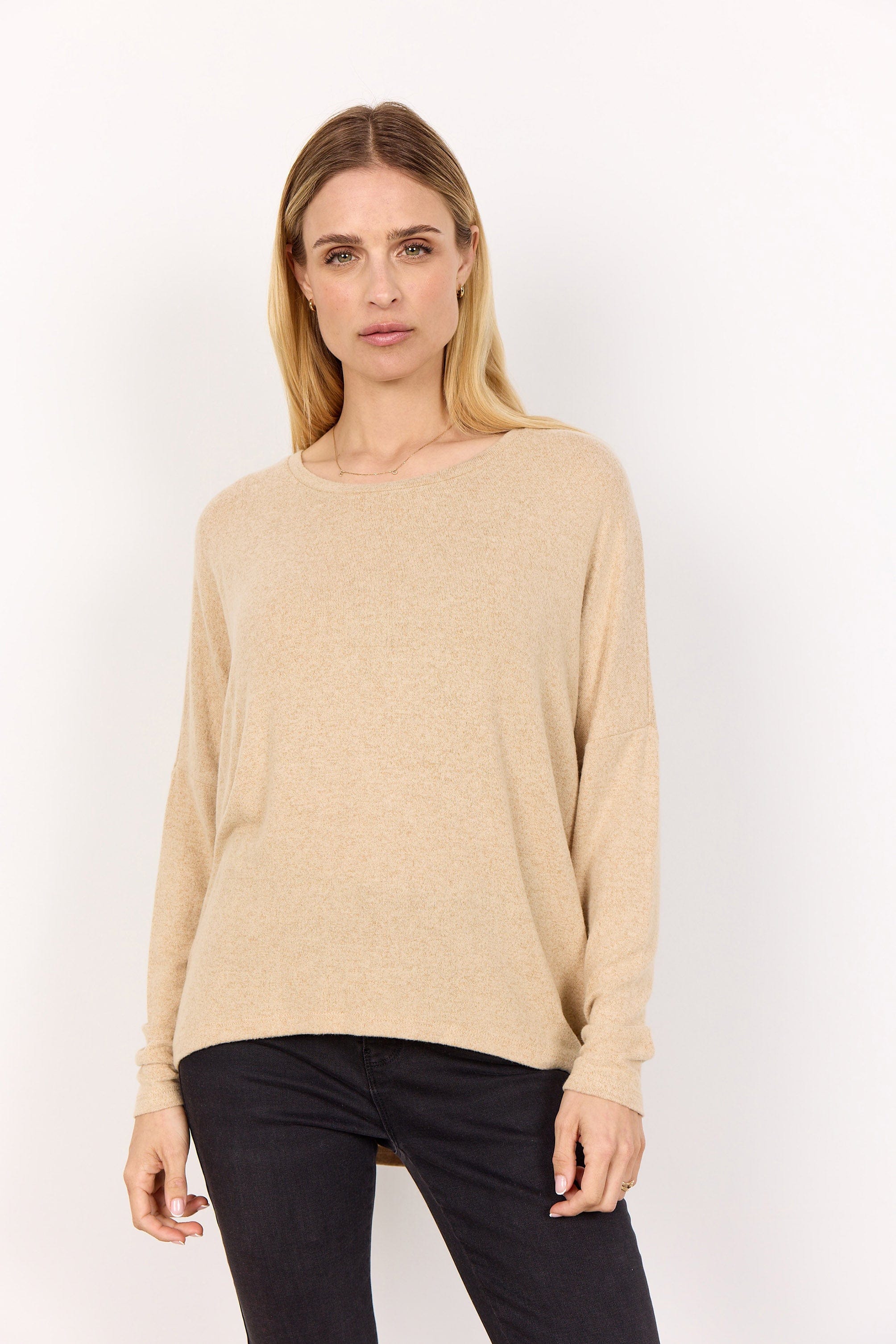 Biara Supersoft Jumper - Sand Melange - Image 4