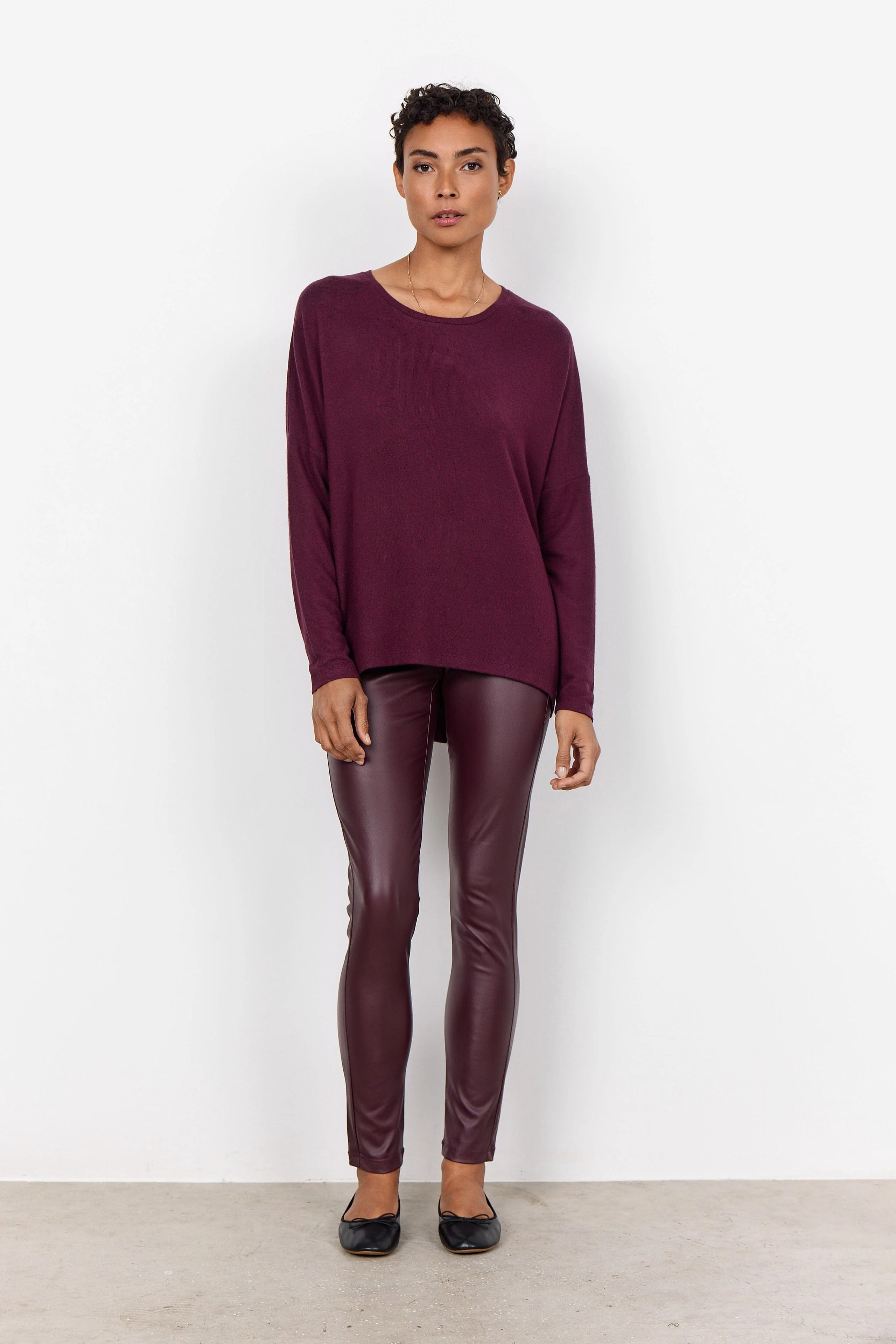Biara Supersoft Jumper - Wine Melange - Image 2
