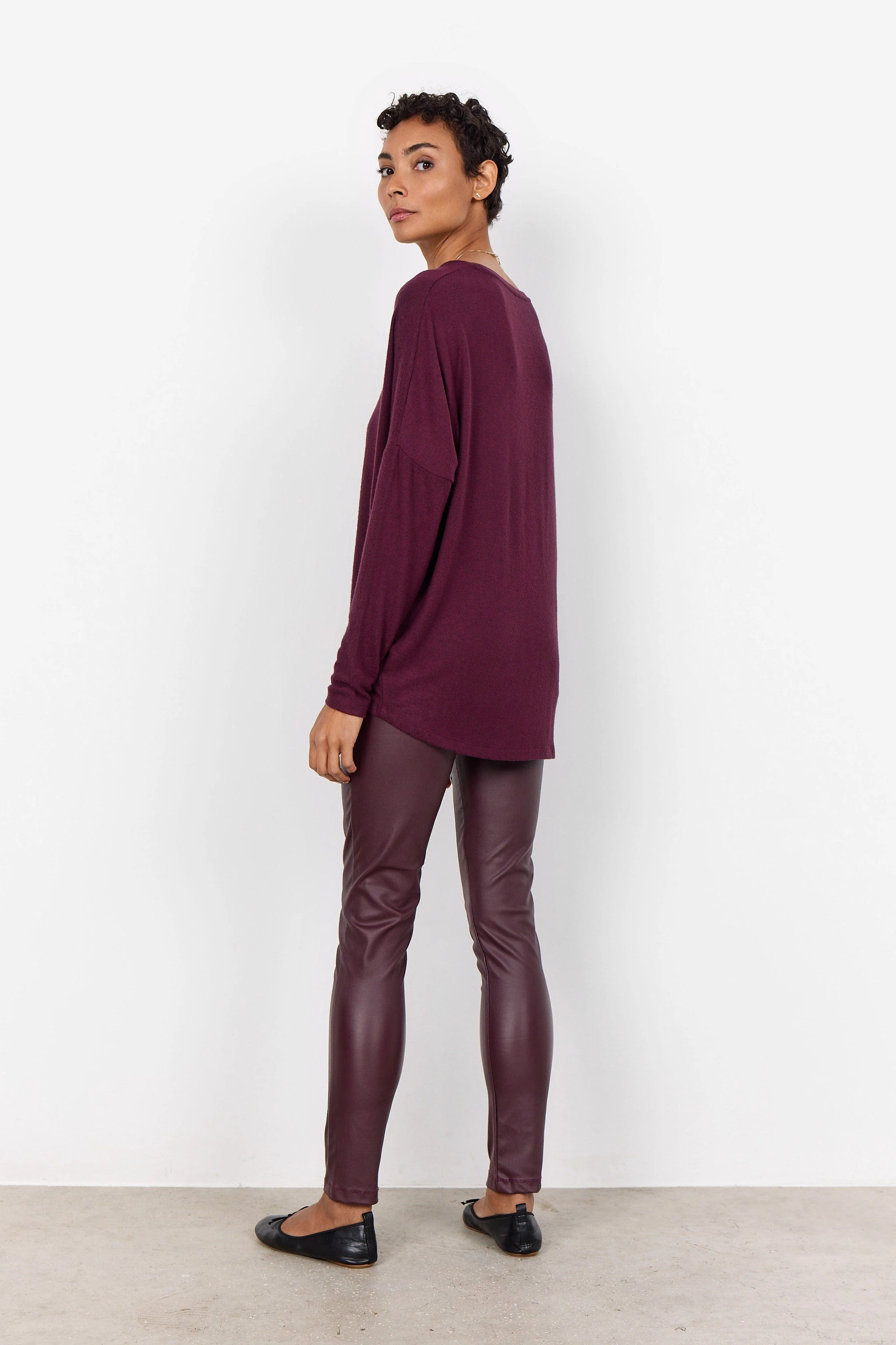 Biara Supersoft Jumper - Wine Melange - Image 3