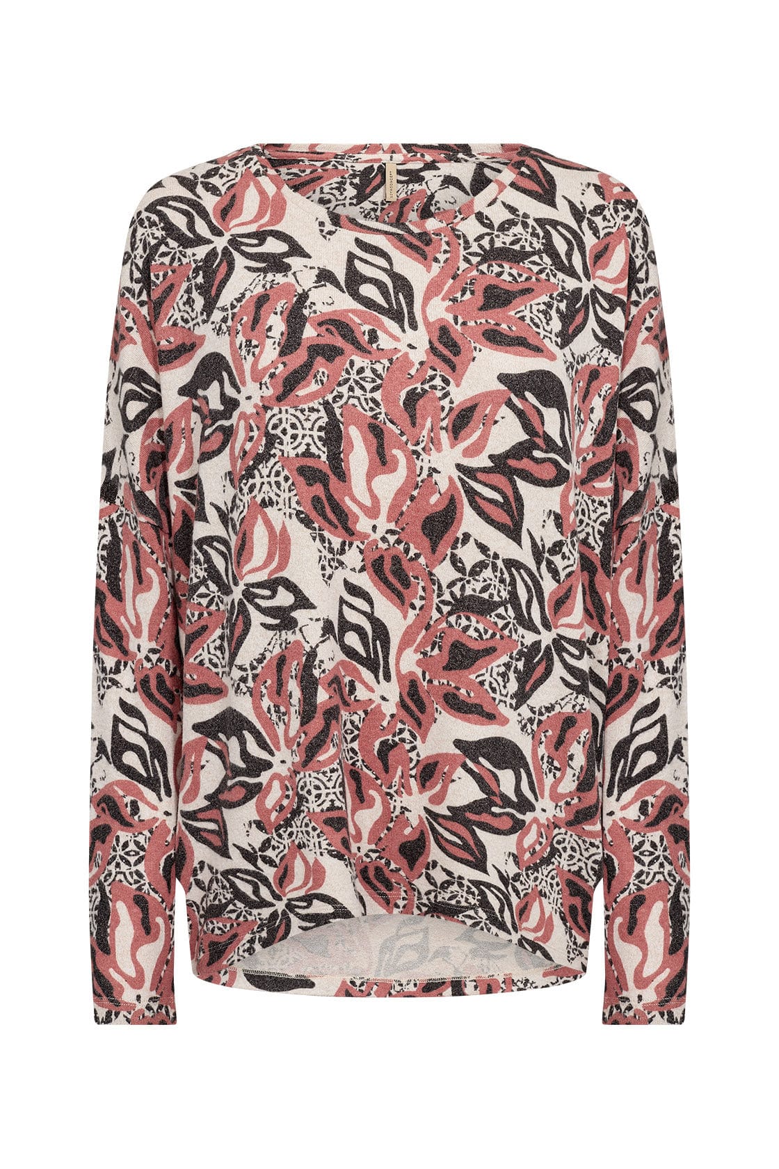Biara Supersoft Patterned Jumper - Blush Combi
