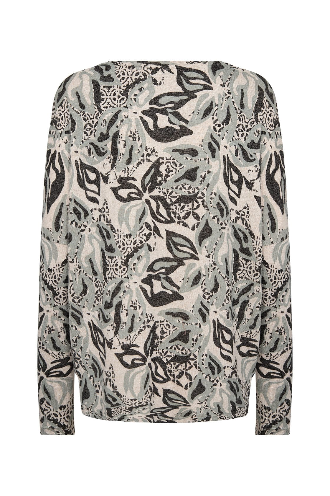 Biara Supersoft Patterned Jumper - Mineral Green Combi - Image 5