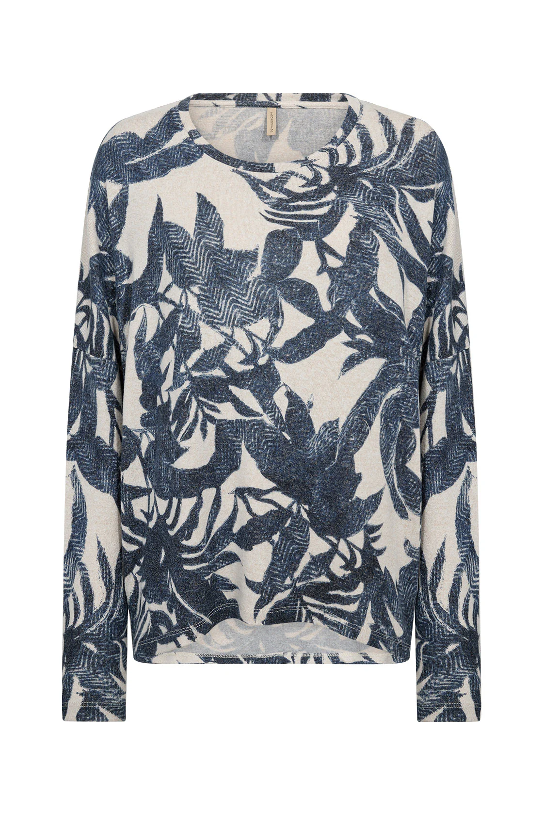 Biara Supersoft Patterned Jumper - Navy Melange Combi