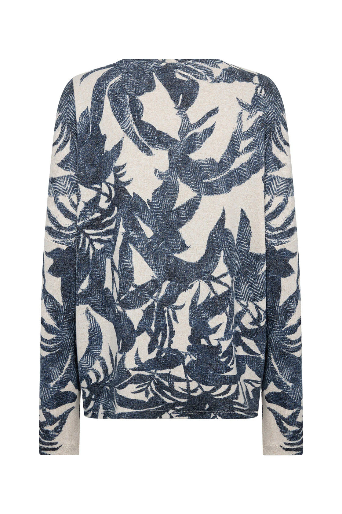 Biara Supersoft Patterned Jumper - Navy Melange Combi - Image 5