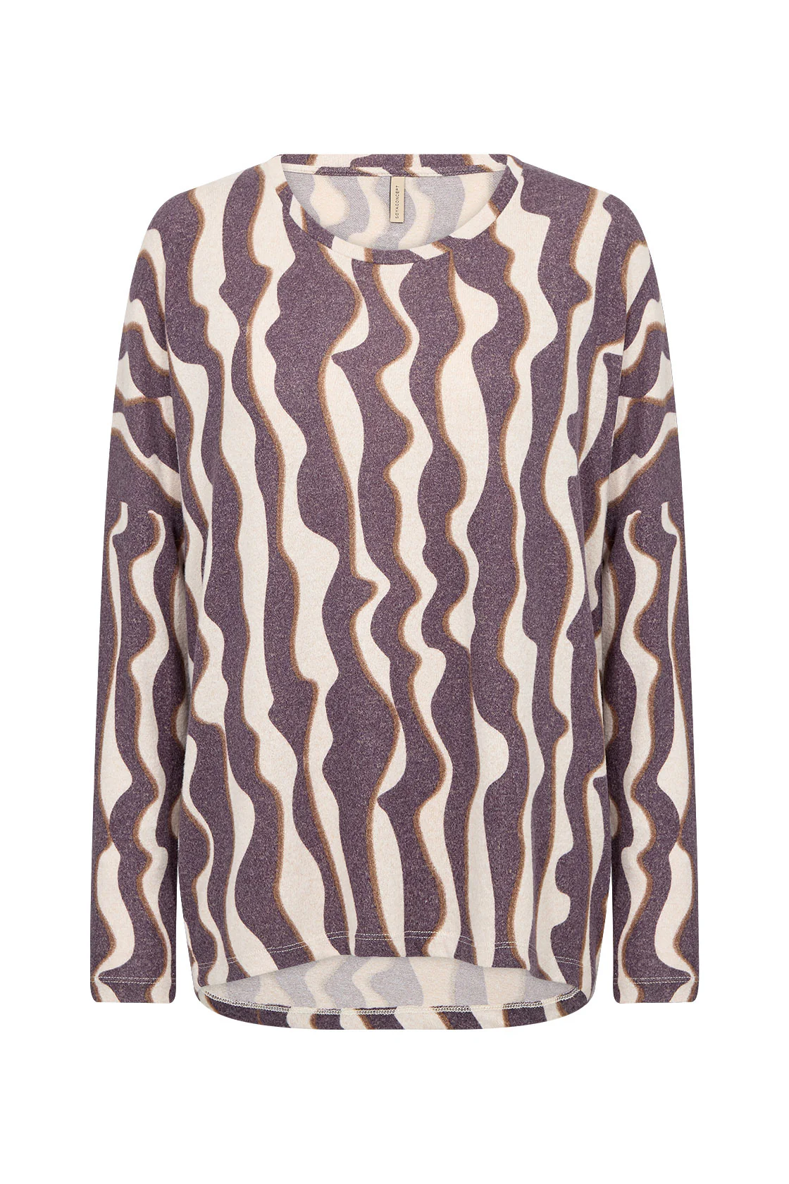 Biara Supersoft Patterned Jumper - Plum Perfect Melange