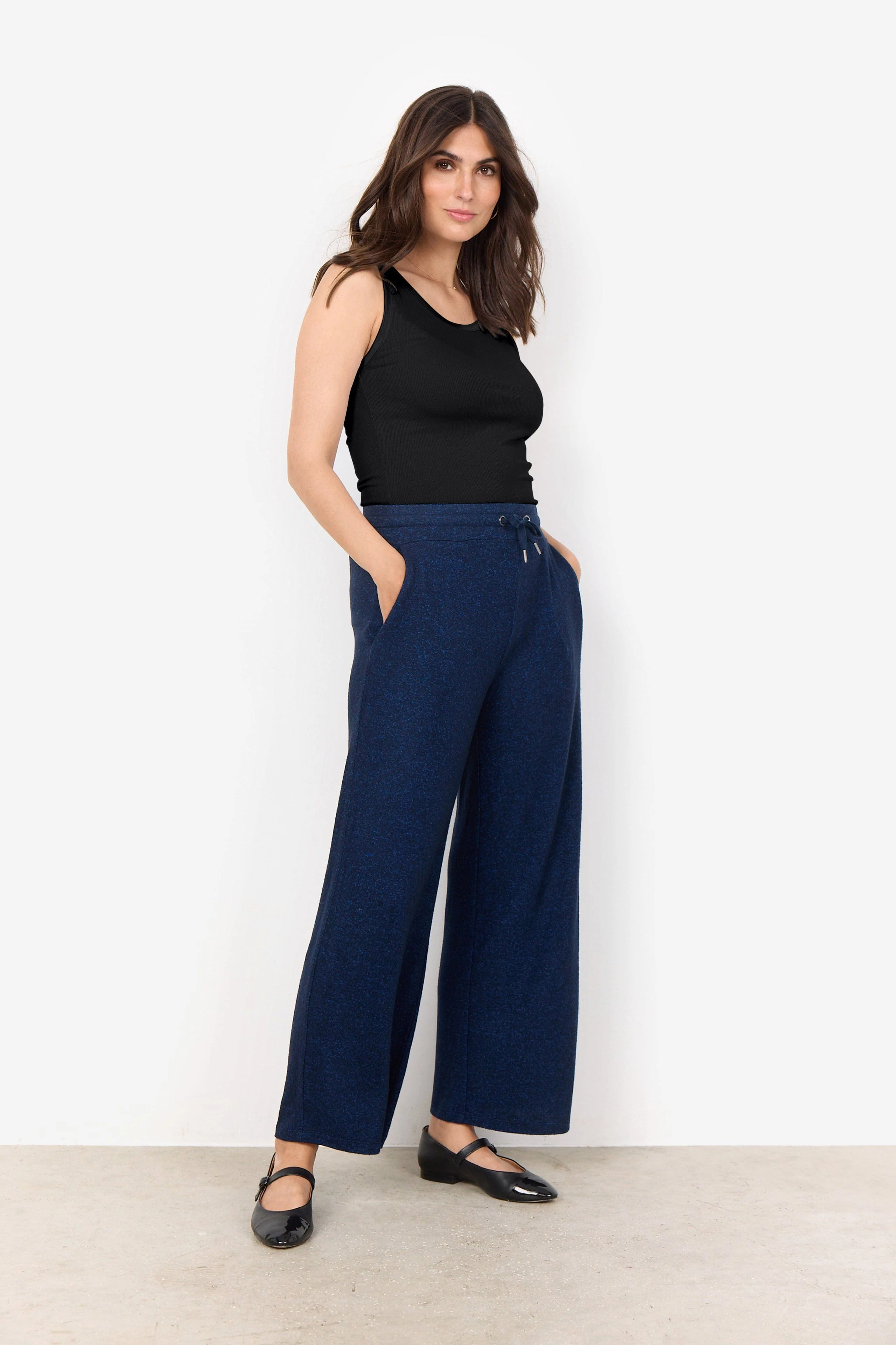 Biara Supersoft Trousers - Navy Melange - Image 2
