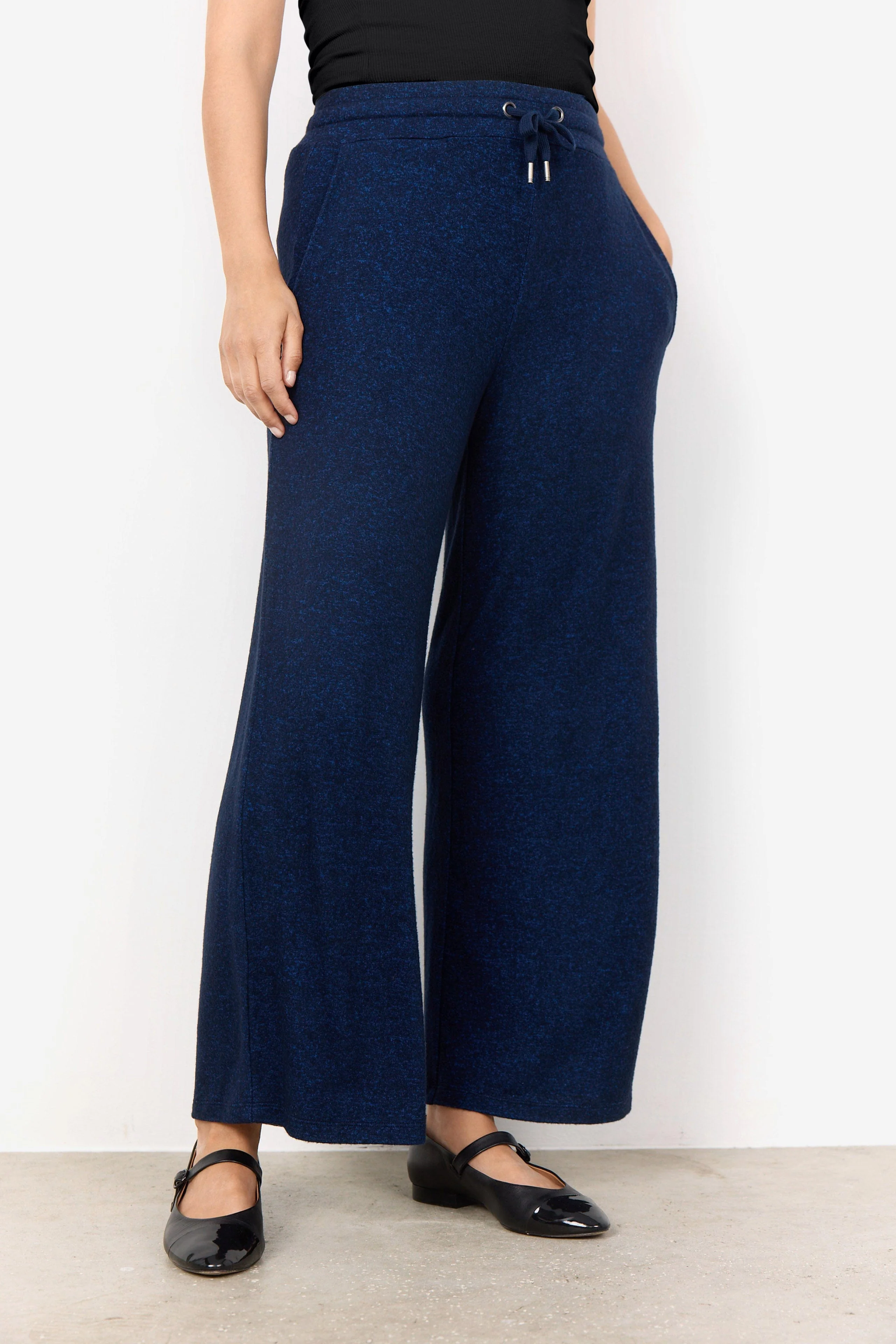 Biara Supersoft Trousers - Navy Melange - Image 4