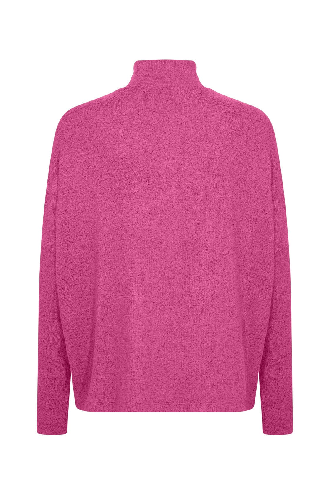 Biara Supersoft Turtle Neck Jumper - Fuchsia Melange - Image 2
