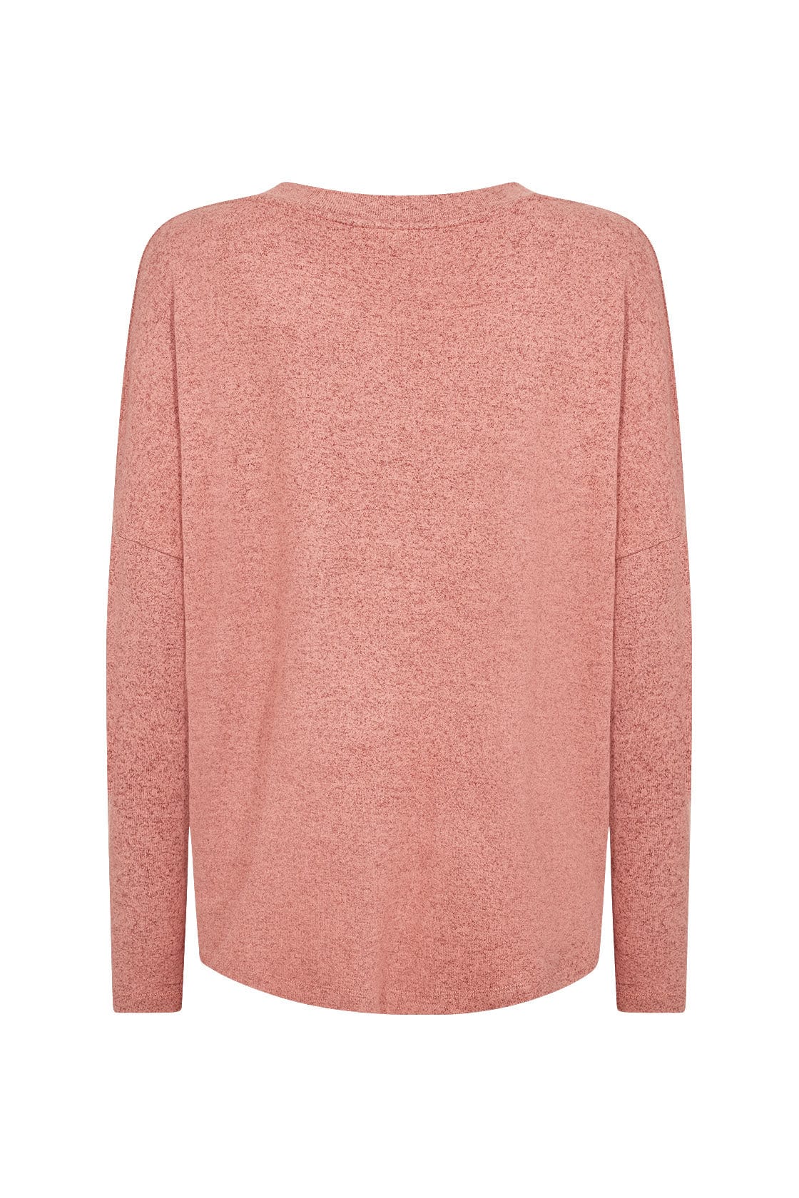 Biara Supersoft V-Neck Jumper - Blush Melange - Image 2