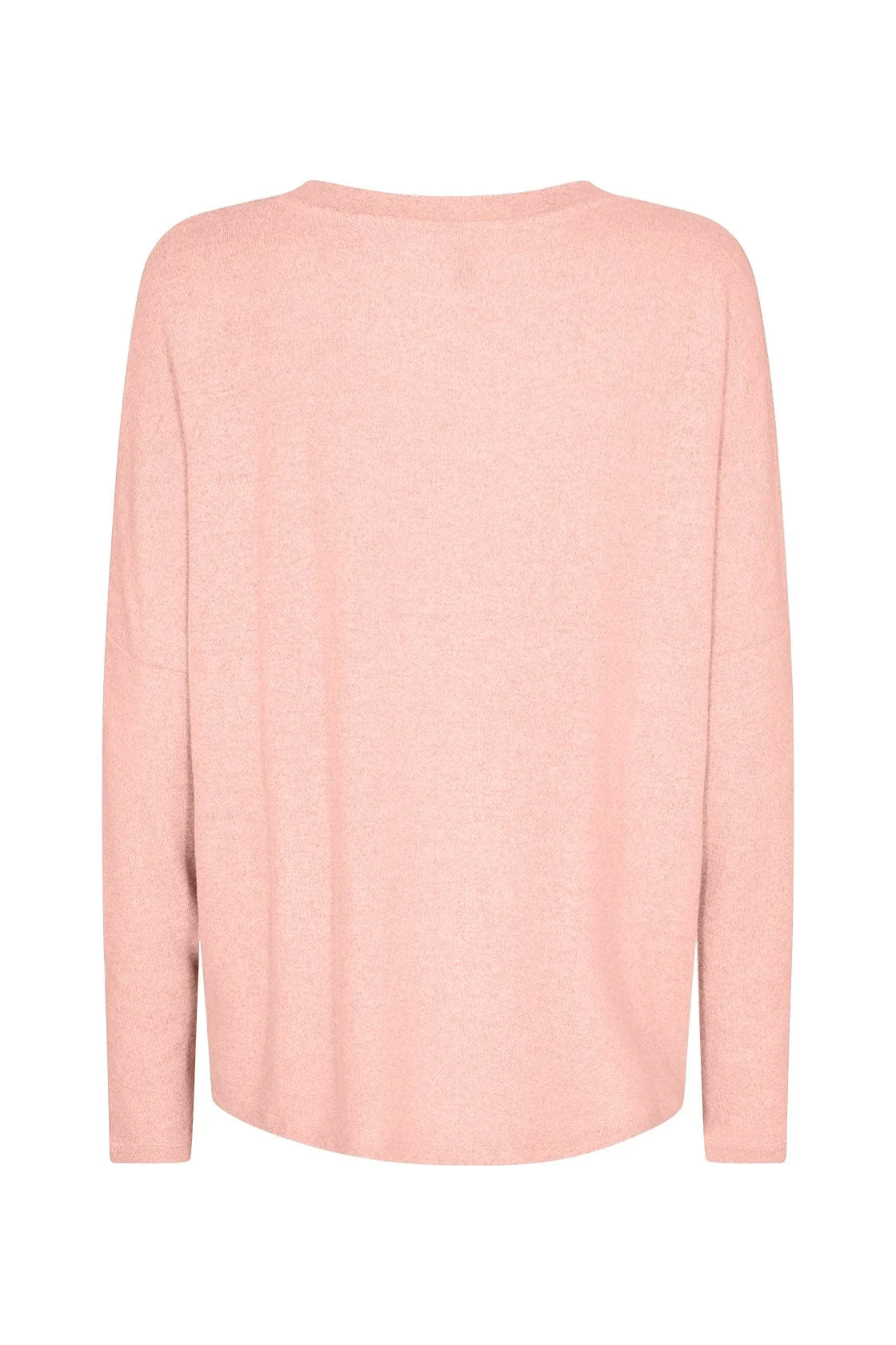 Biara Supersoft V-Neck Jumper - Coral Haze Melange - Image 2