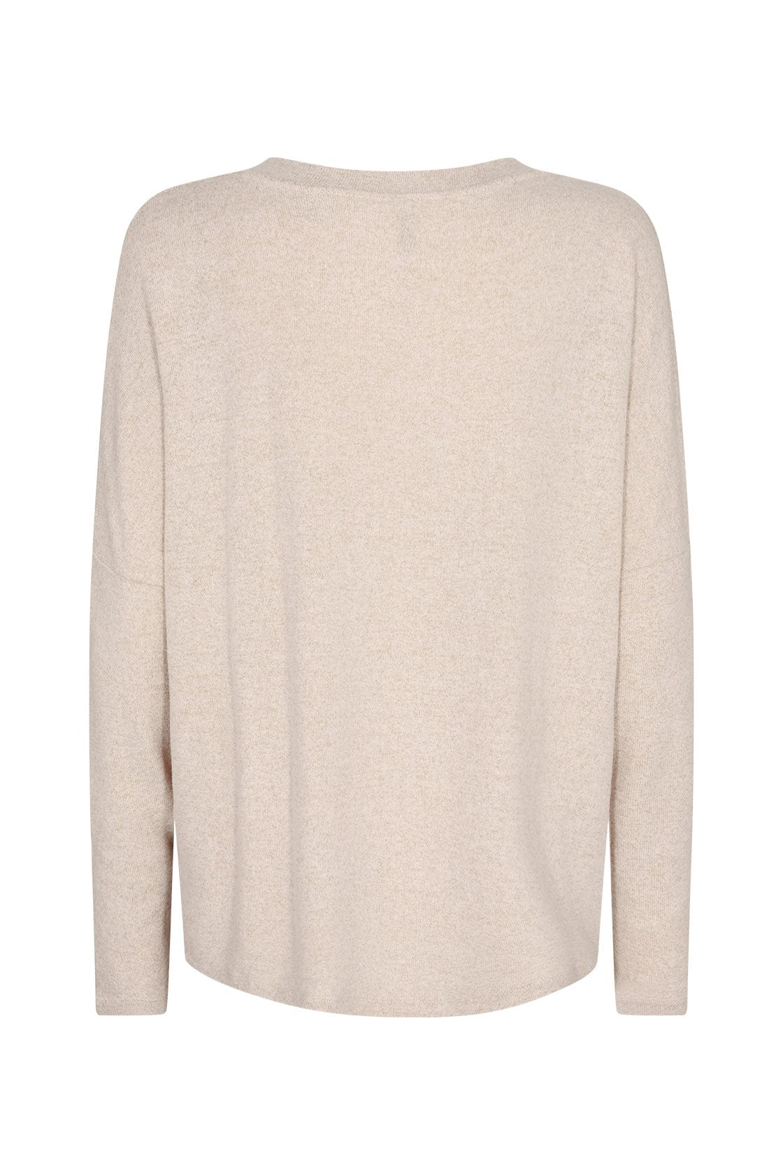 Biara Supersoft V-Neck Jumper - Cream Melange - Image 5