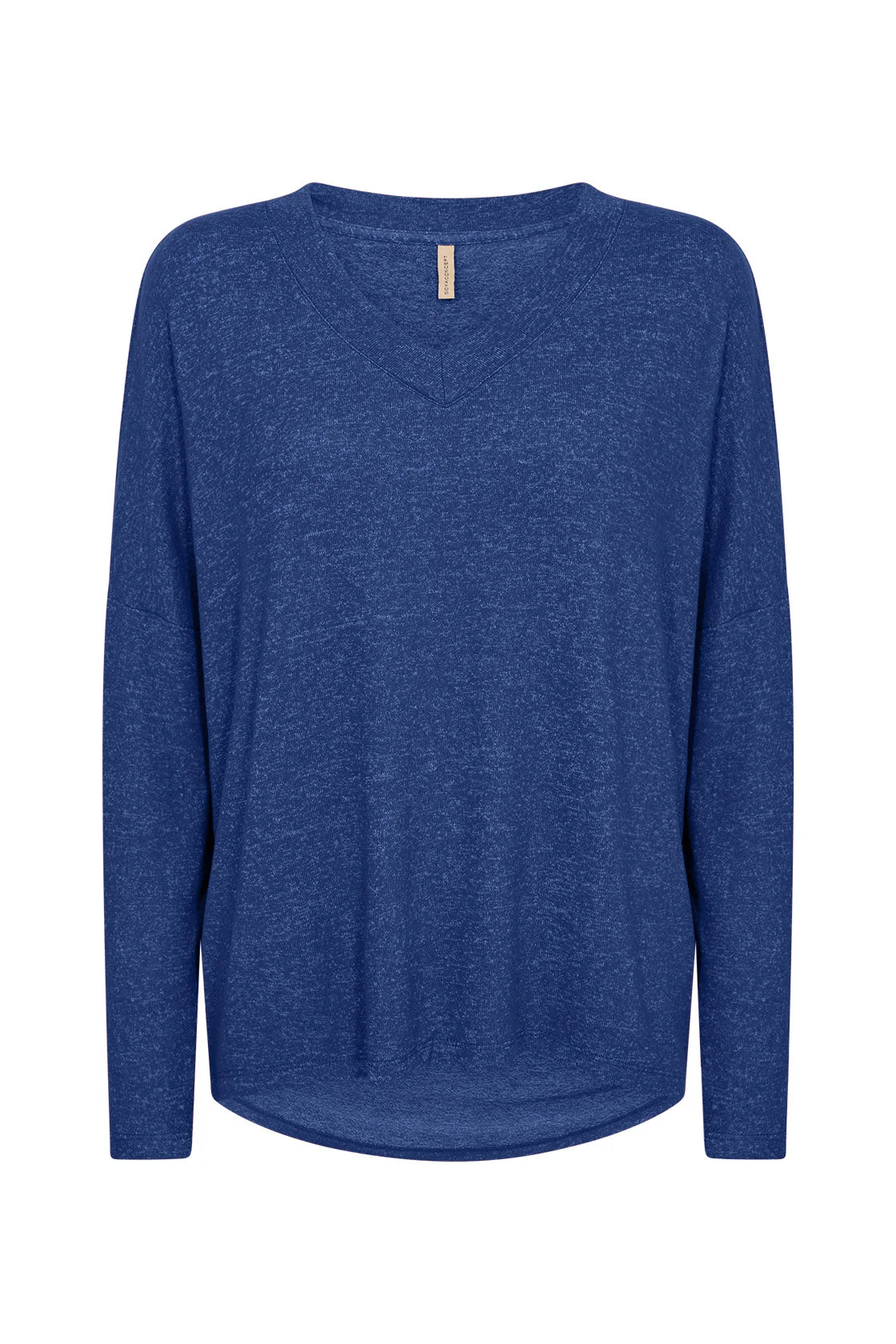 Biara Supersoft V-Neck Jumper - Estate Blue Melange
