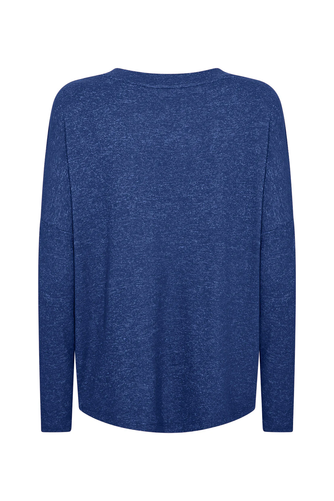 Biara Supersoft V-Neck Jumper - Estate Blue Melange - Image 2