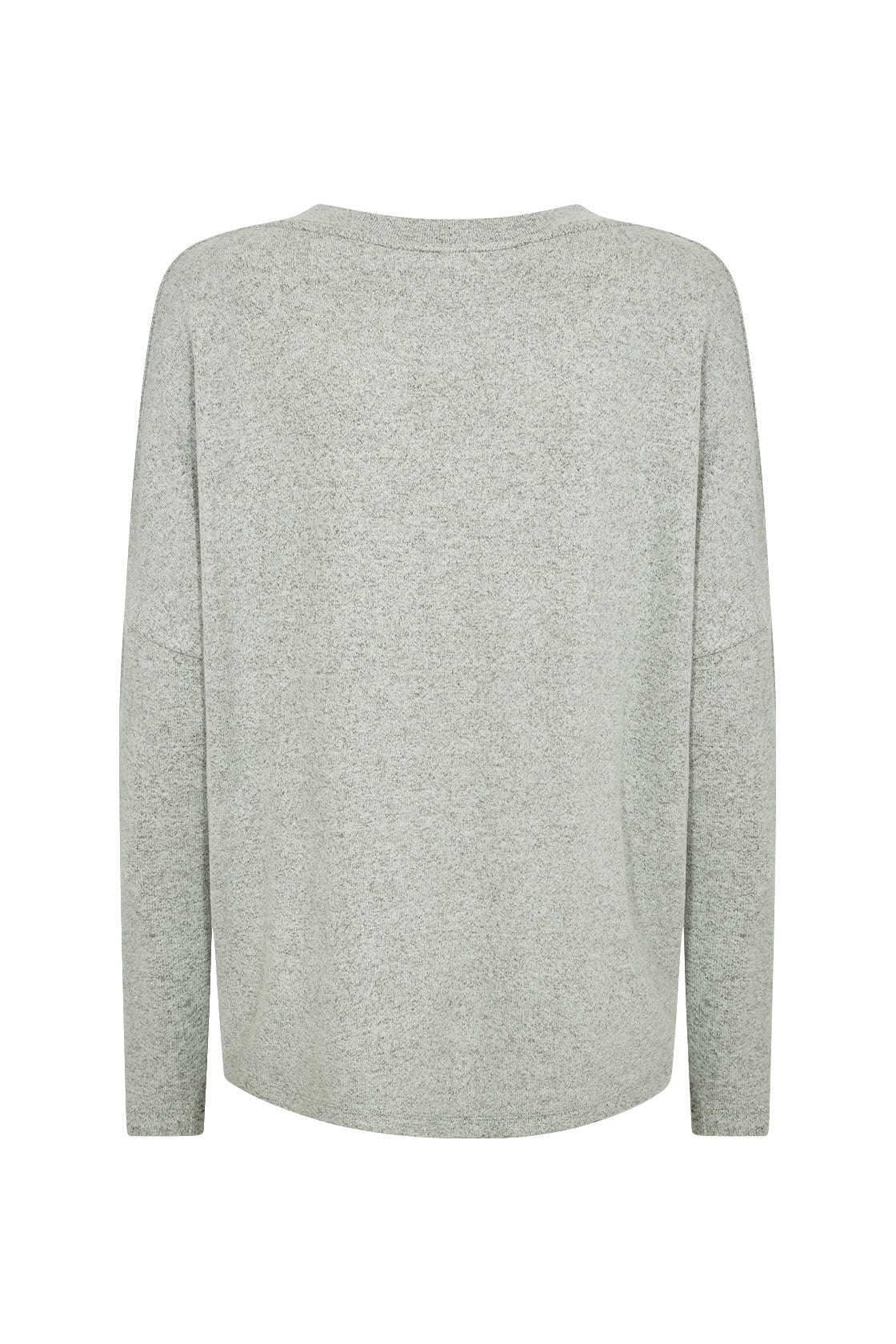Biara Supersoft V-Neck Jumper - Mineral Green Melange - Image 2