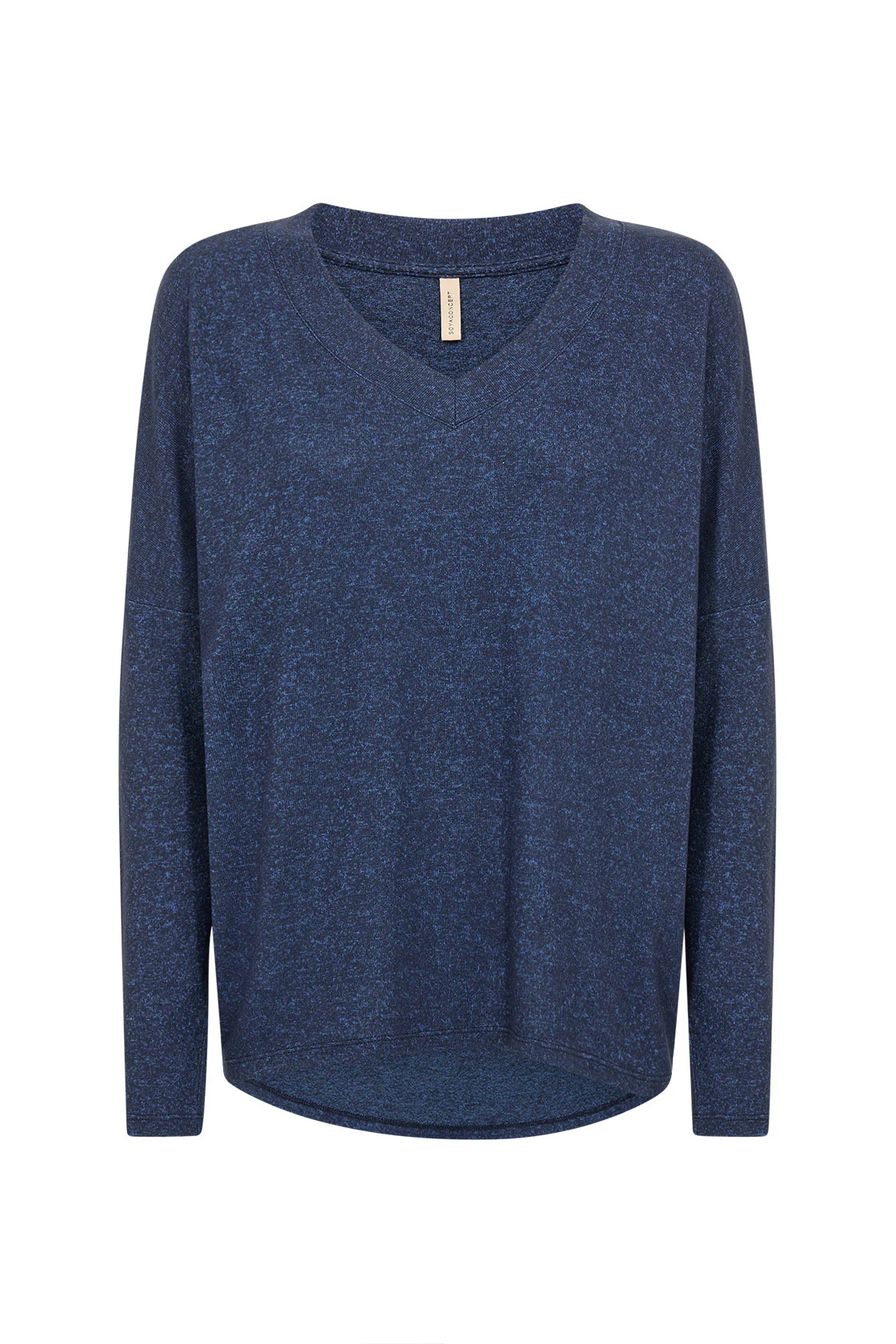 Biara Supersoft V-Neck Jumper - Navy Melange
