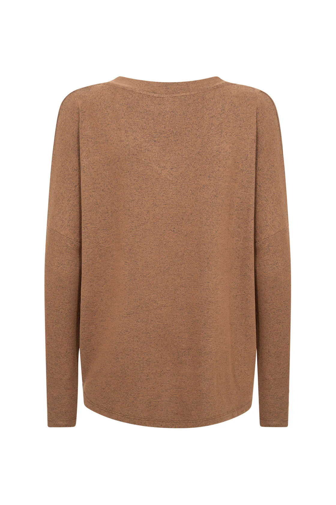 Biara Supersoft V-Neck Jumper - Toffee Melange - Image 5