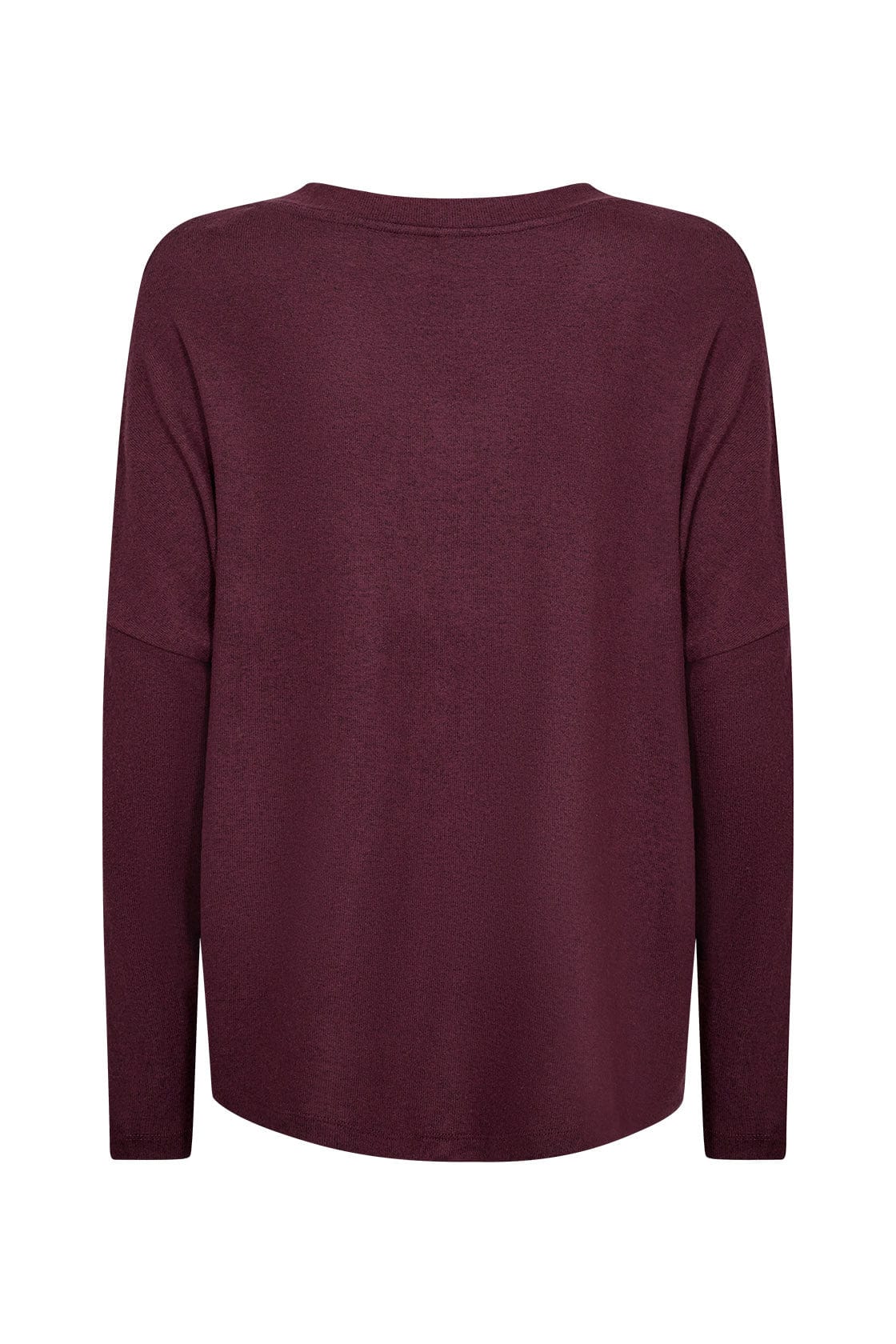Biara Supersoft V-Neck Jumper - Wine Melange - Image 5