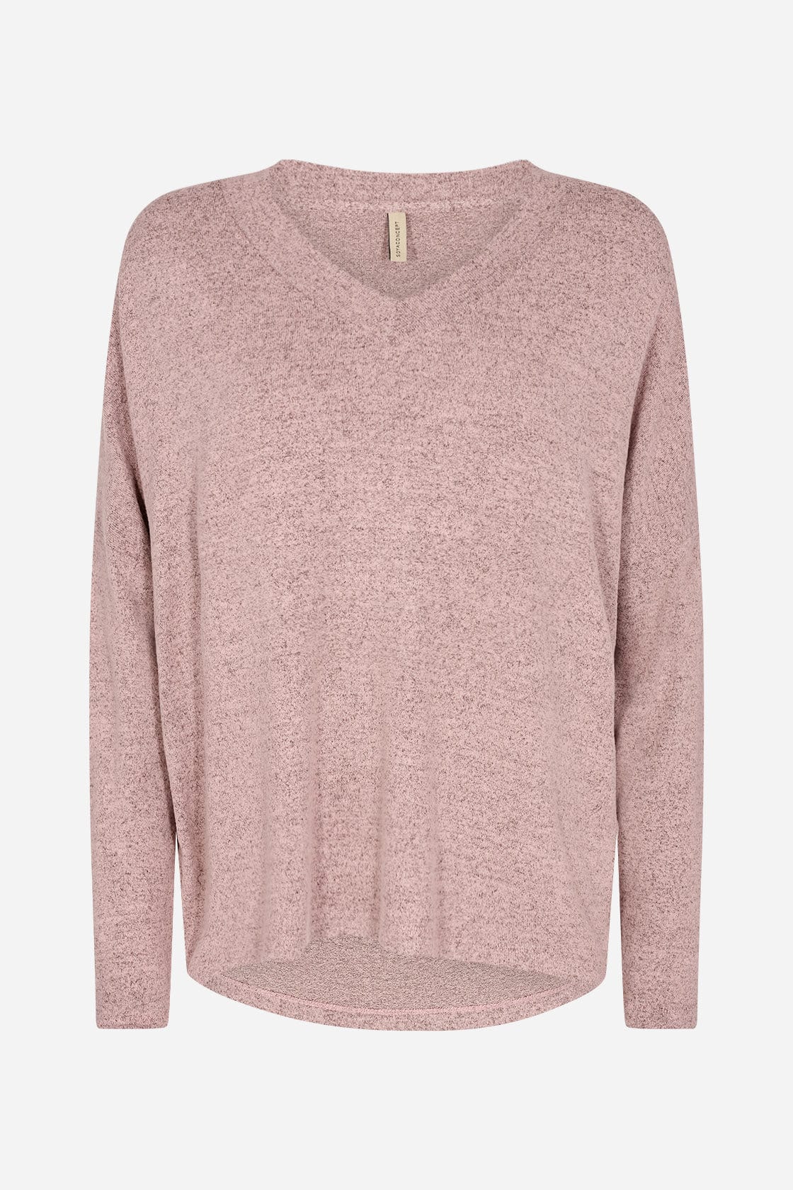 Biara V-Neck Jumper - Pale Blush Melange