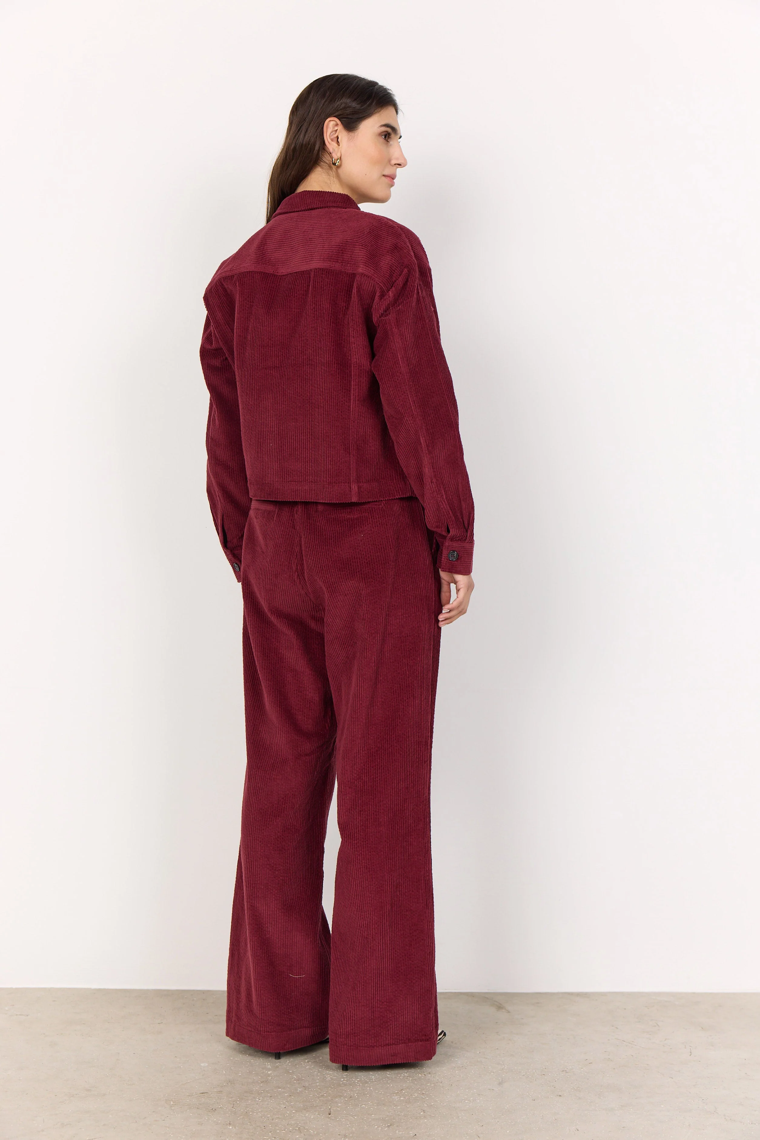 Bindi Corduroy Jackets - Dark Red - Image 3