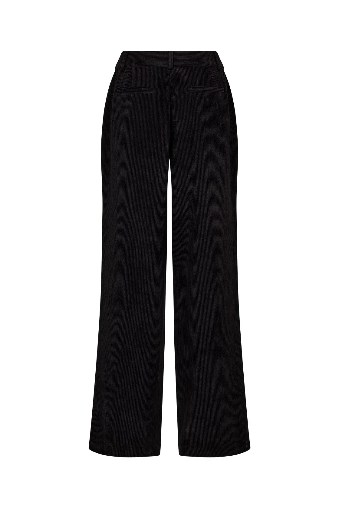 Bindi Corduroy Wide Leg Trousers - Black - Image 2