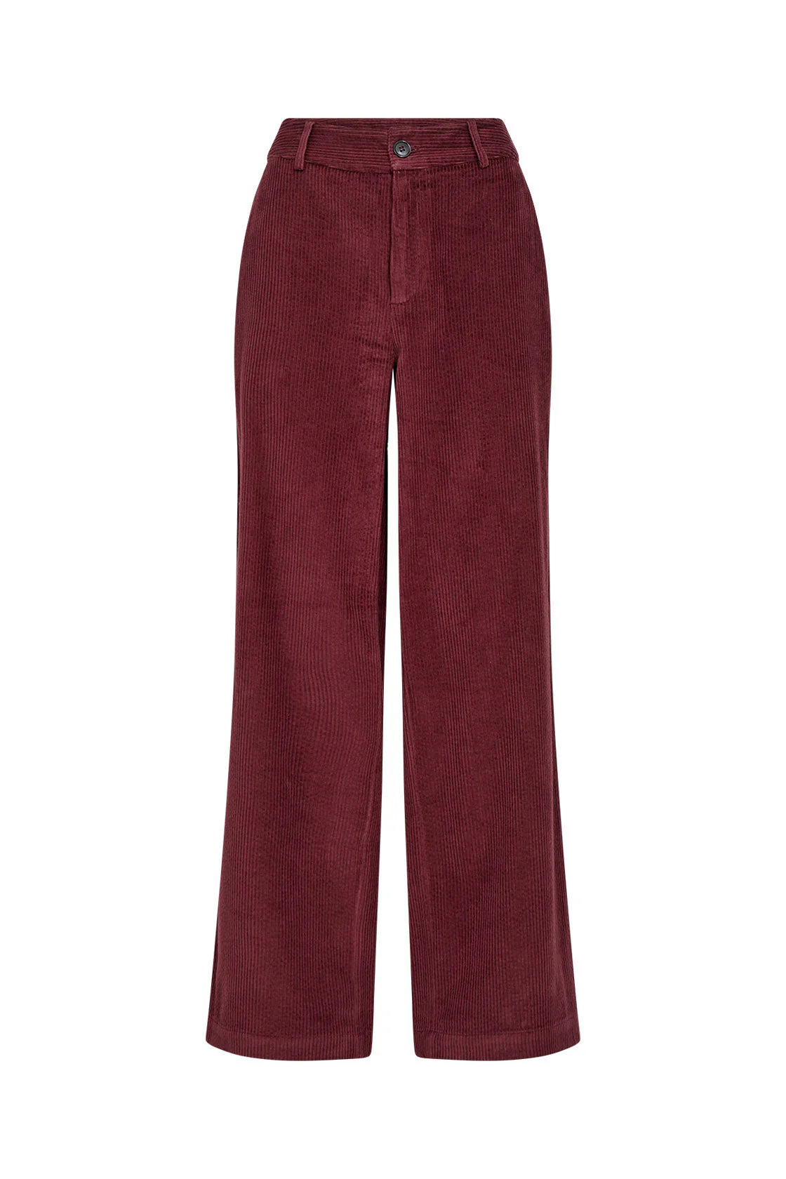Bindi Corduroy Wide Leg Trousers - Dark Red