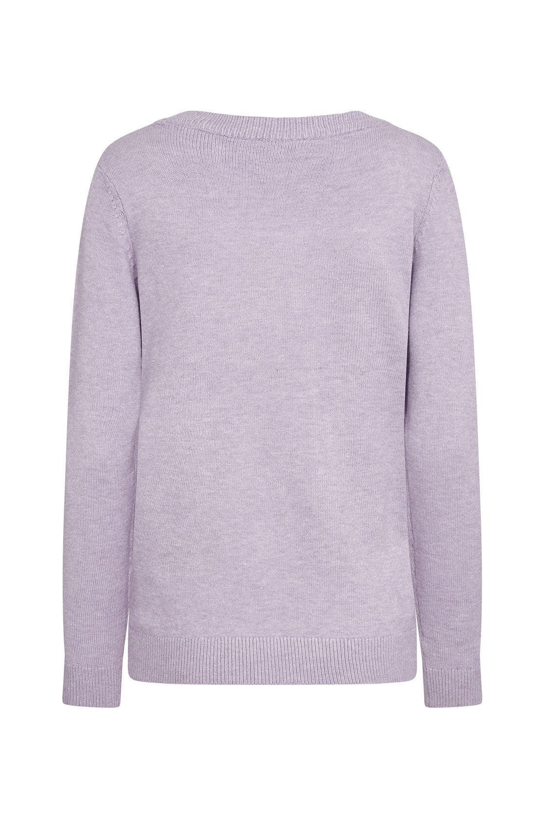 Blissa Round Neck Jumper - Lilac Breeze Melange - Image 2