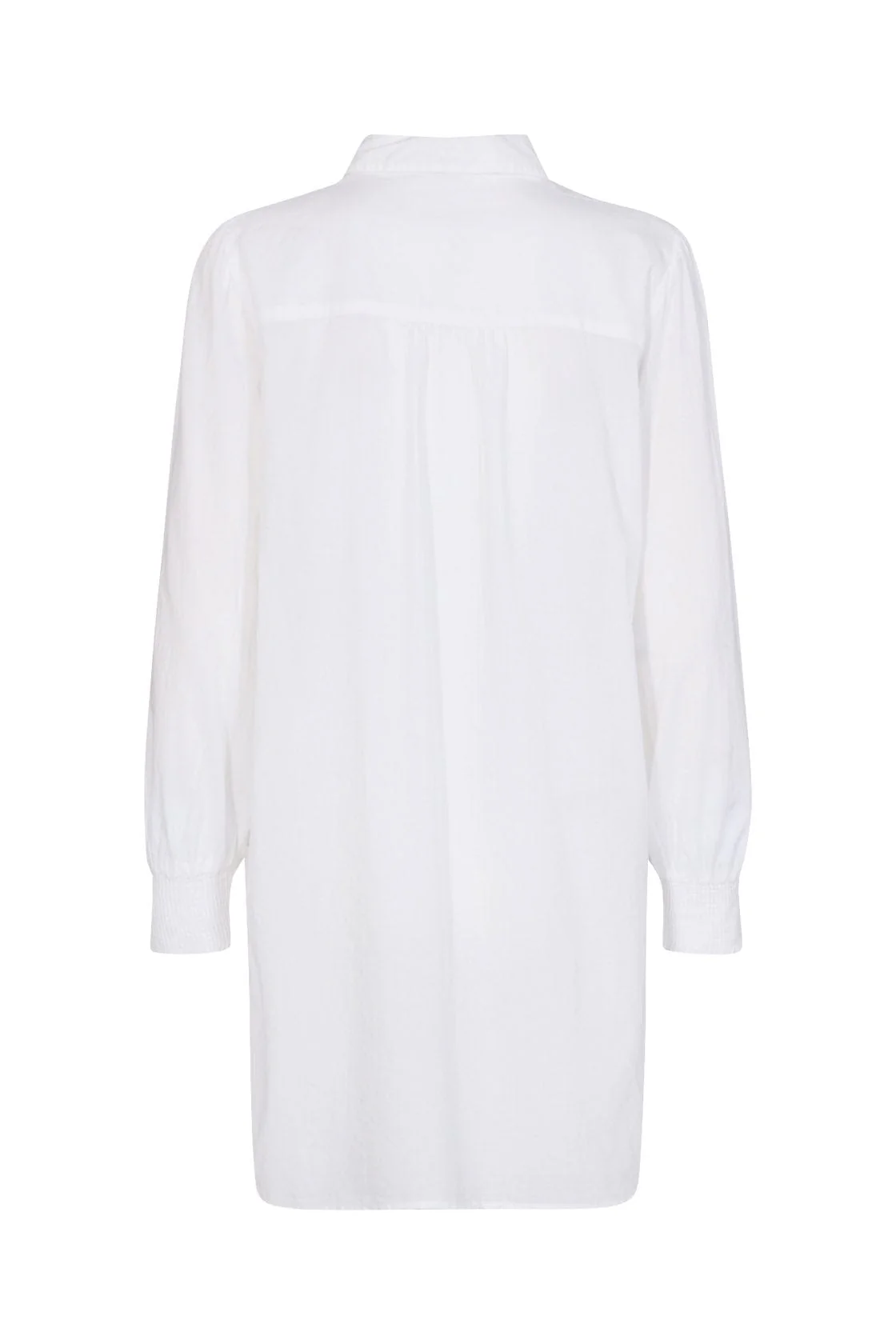 Caliste Broderie Detail Longline Shirt - White - Image 4