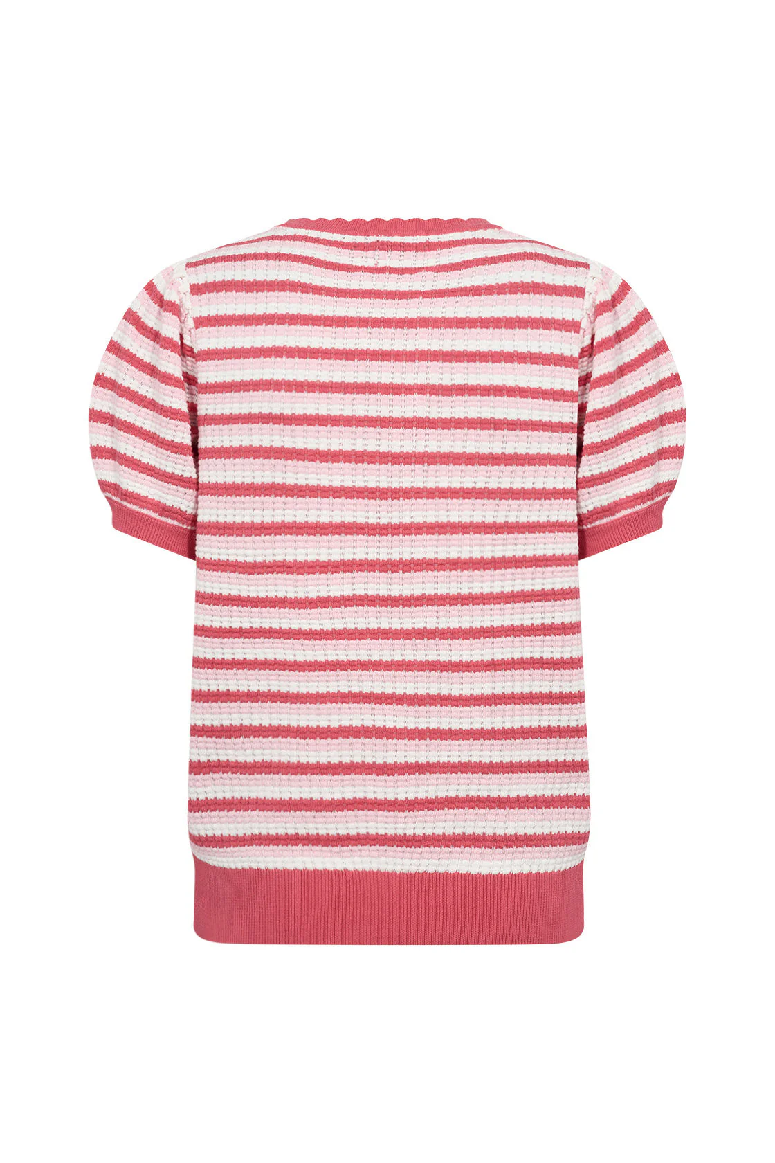 Camila Knitted Cotton T-Shirt - Rapture Rose Combi - Image 2