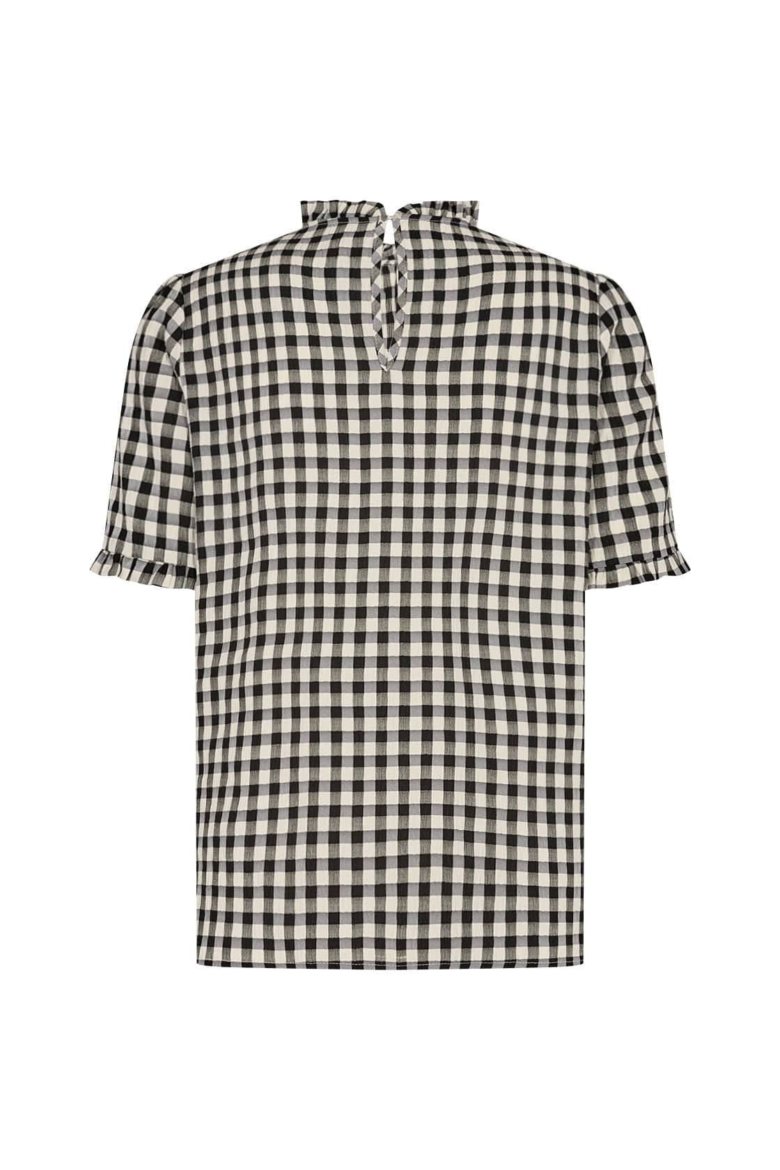 Canela Gingham Blouse - Black/White - Image 2