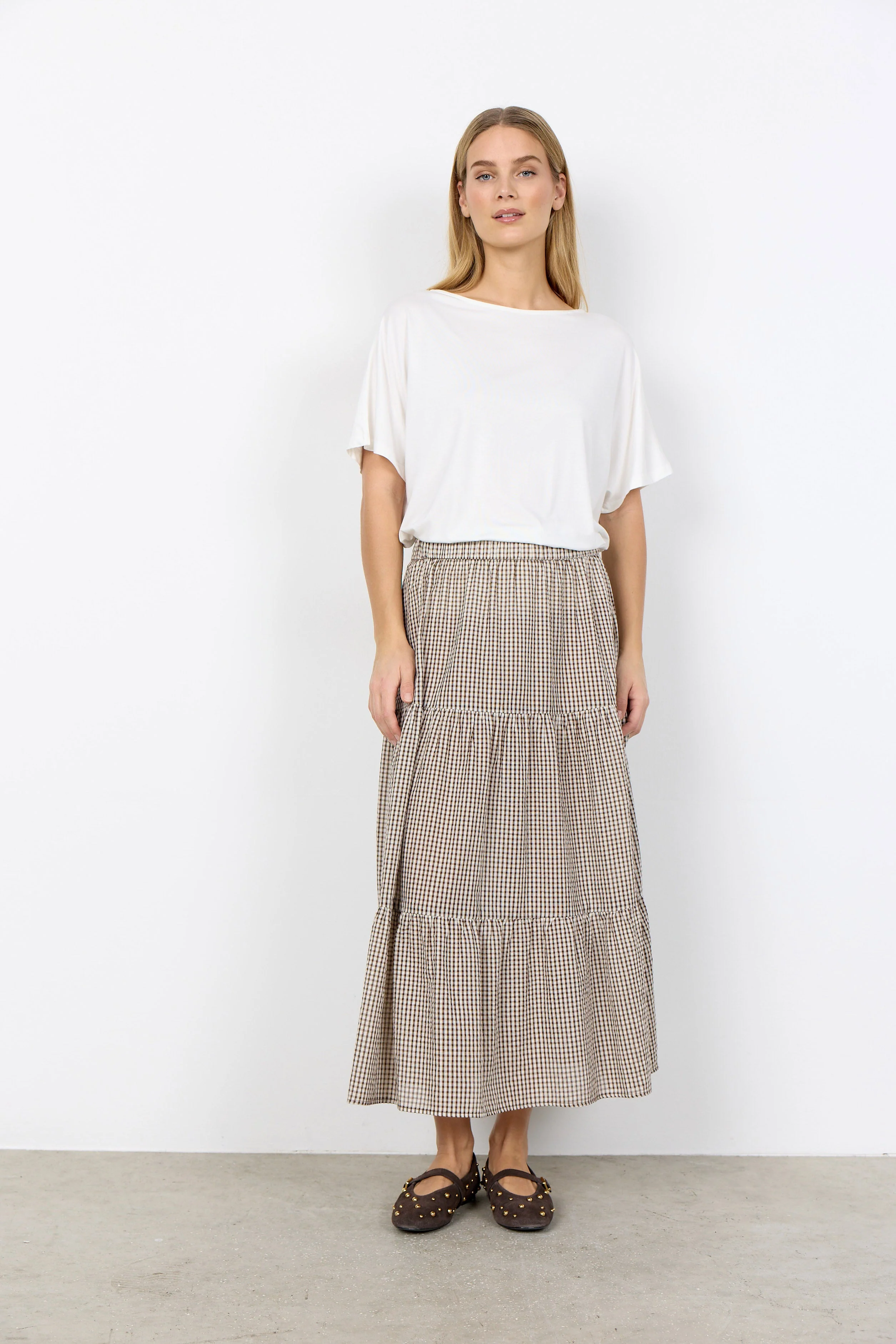 Canelita Gingham Maxi Skirt - Rocky Road Combi - Image 2