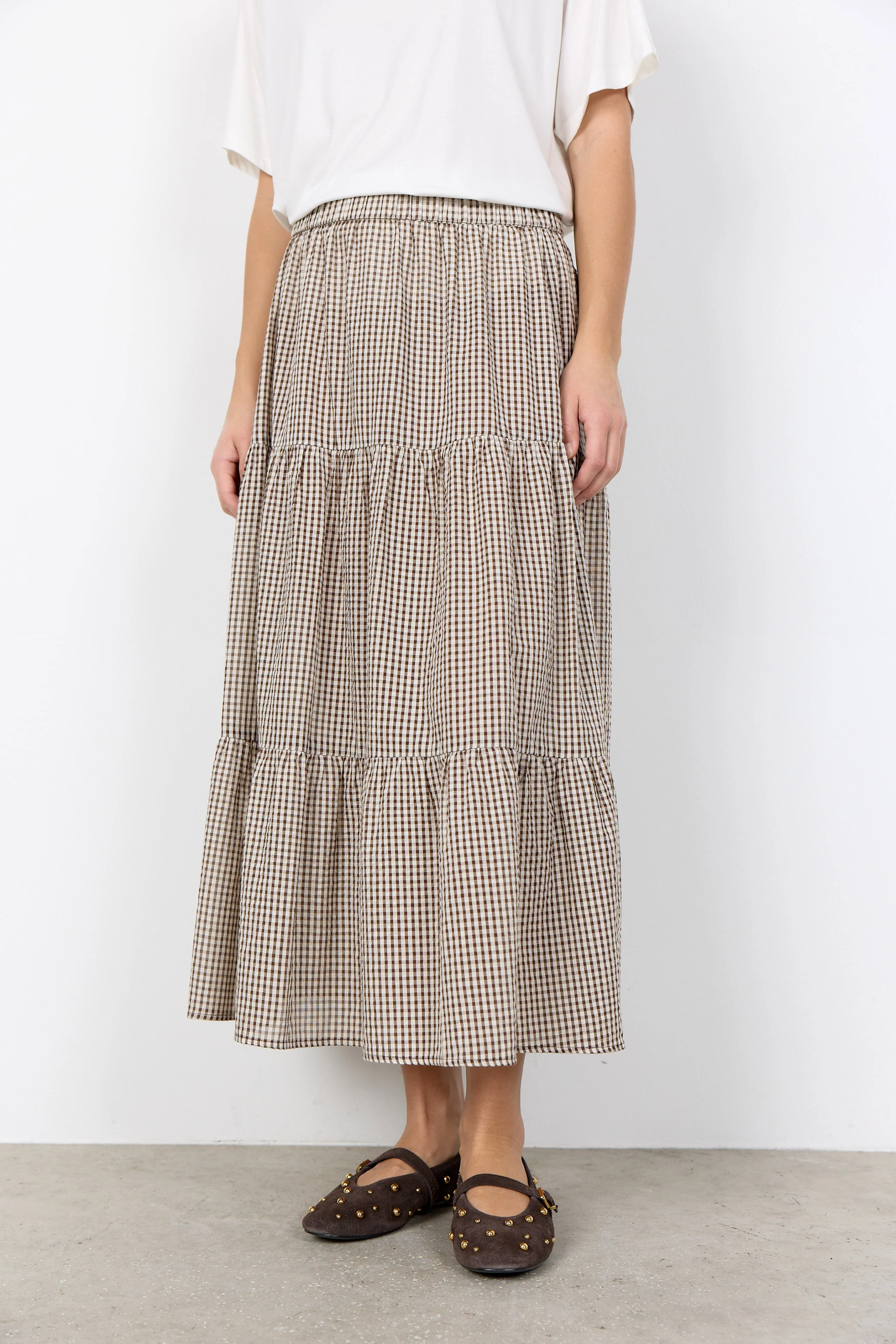 Canelita Gingham Maxi Skirt - Rocky Road Combi - Image 3