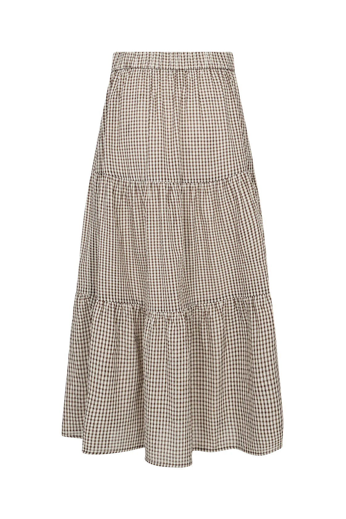 Canelita Gingham Maxi Skirt - Rocky Road Combi - Image 5