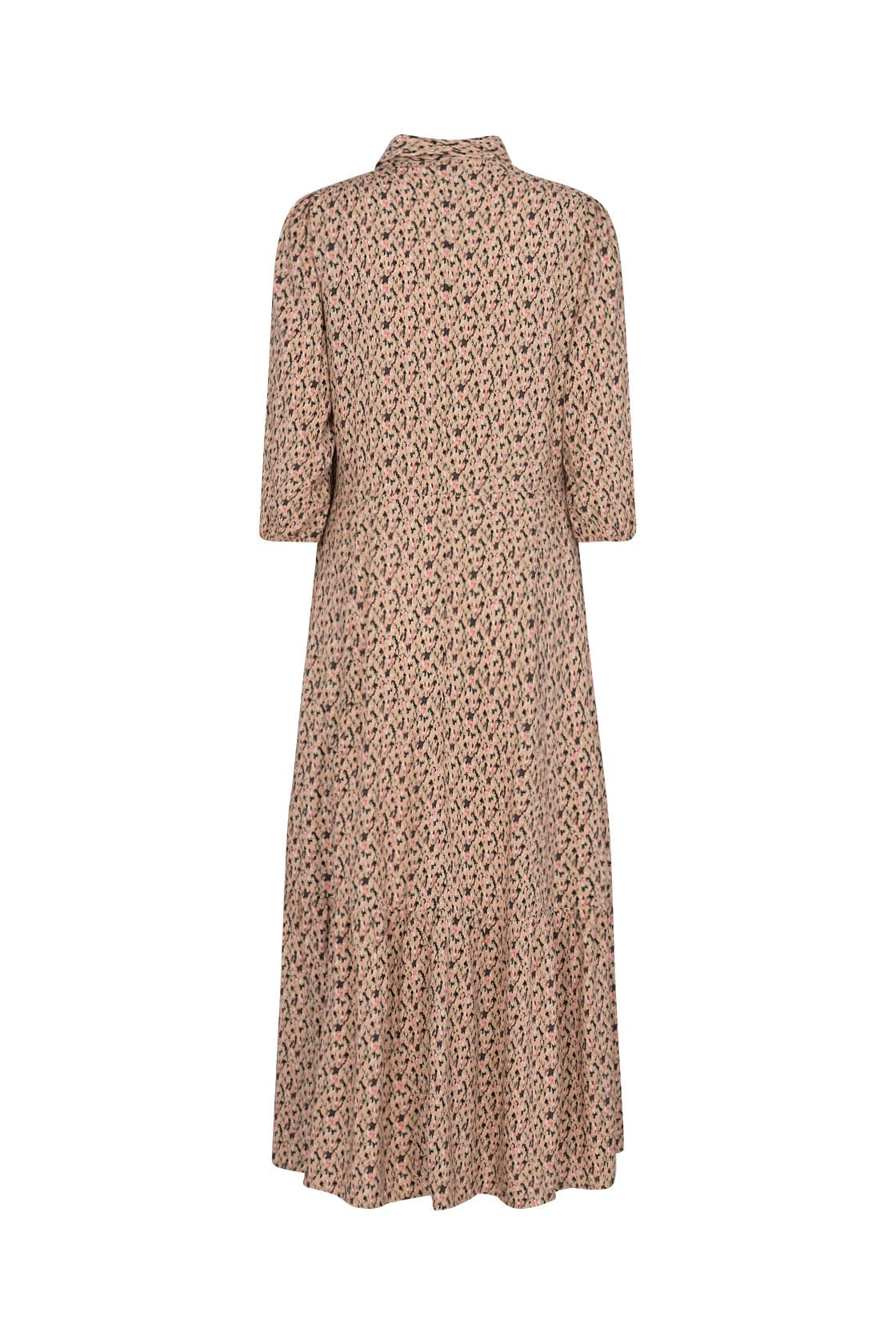 Carice Printed Dropped Hem Midi Dress - Pale Rose - Image 2