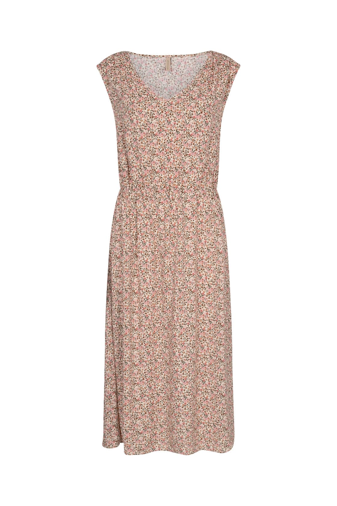 Chalotta Ditsy Print Midi Dress - Pale Pink Combi