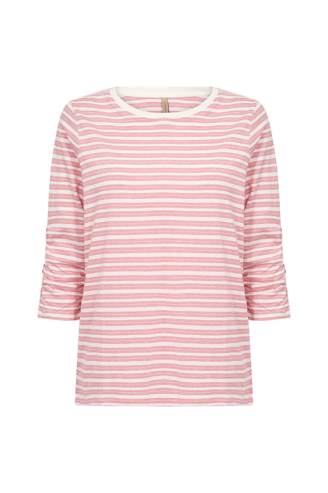 Chanie Stripe Organic Cotton Top - Rapture Rose Combi