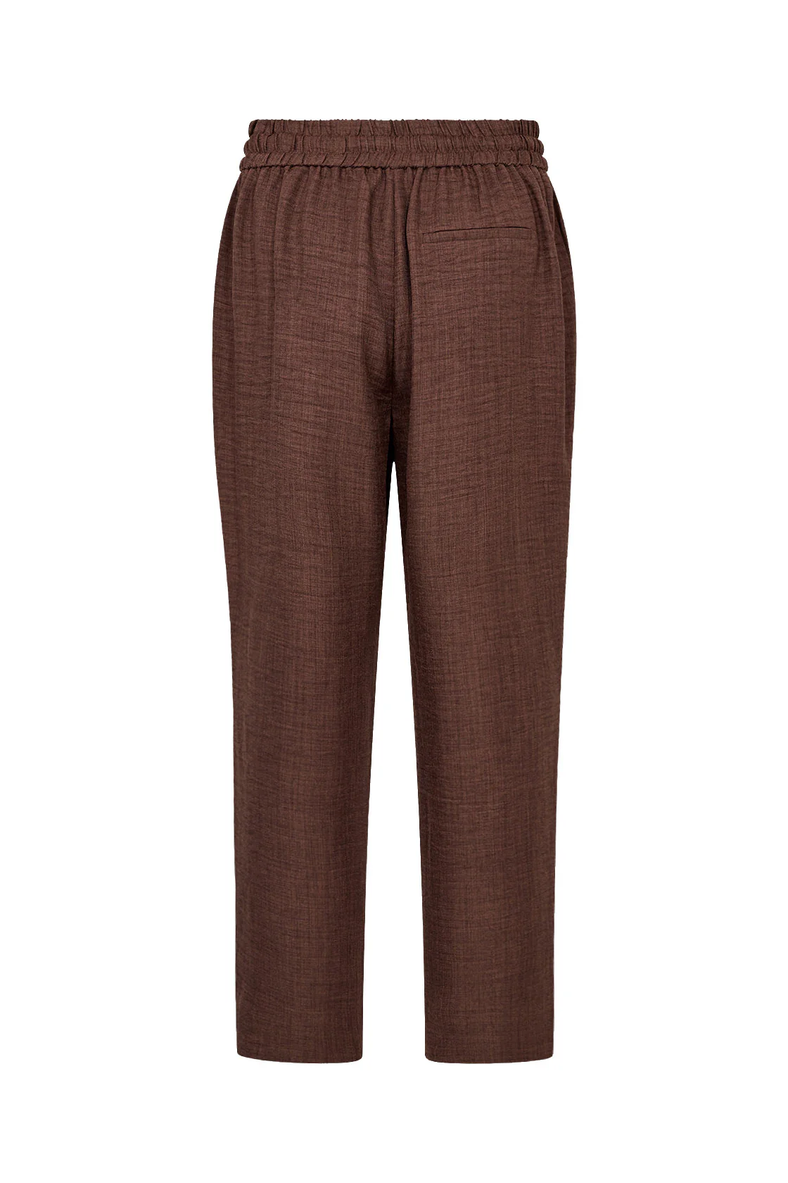 Charissa Cropped Stretch Waist Trousers - Rocky Road - Image 3