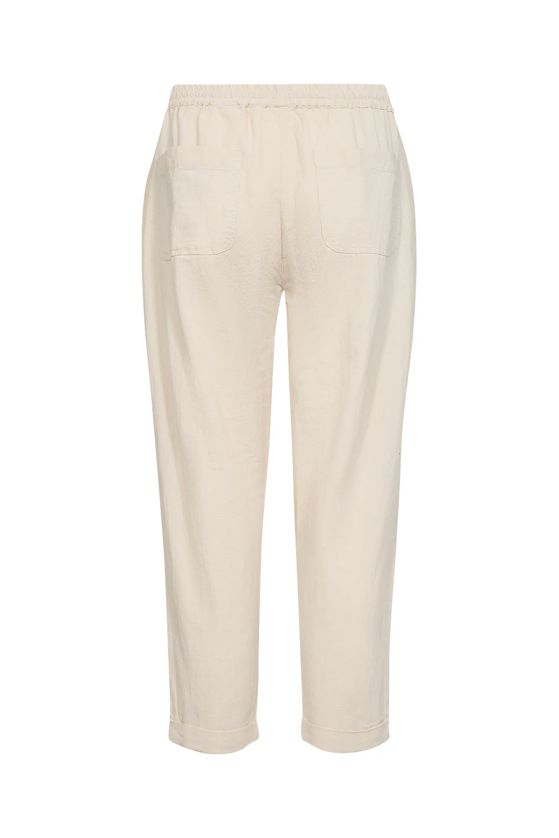 Cissie Cotton Cropped Trousers - Sand - Image 5