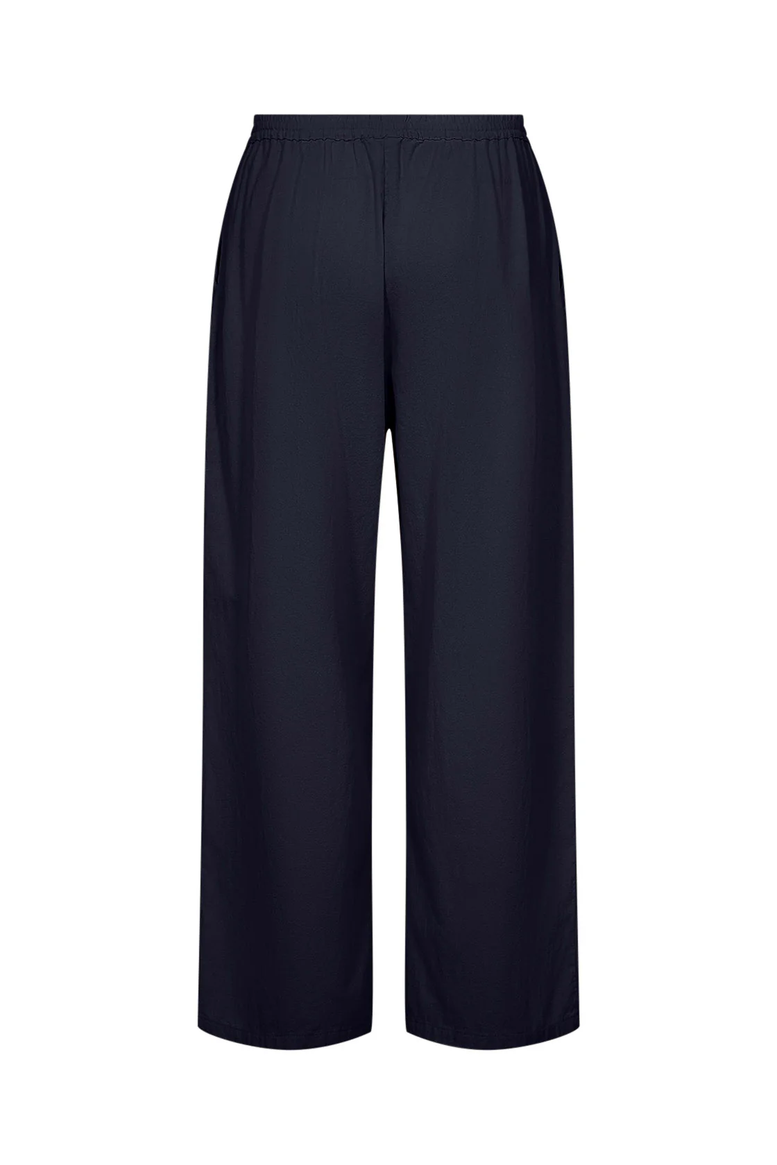 Cissie Cotton Wide Leg Trousers - Navy - Image 5