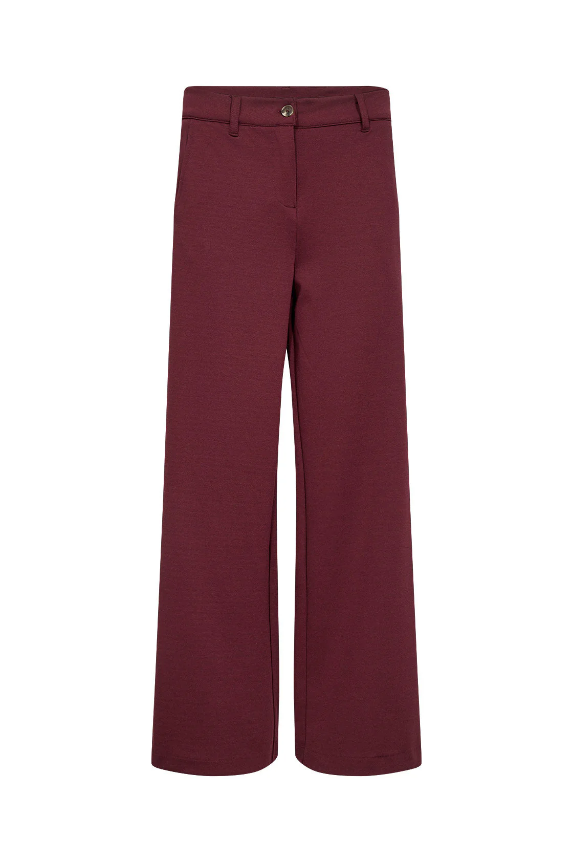 Daniela Jersey Wide Leg Trousers - Dark Red