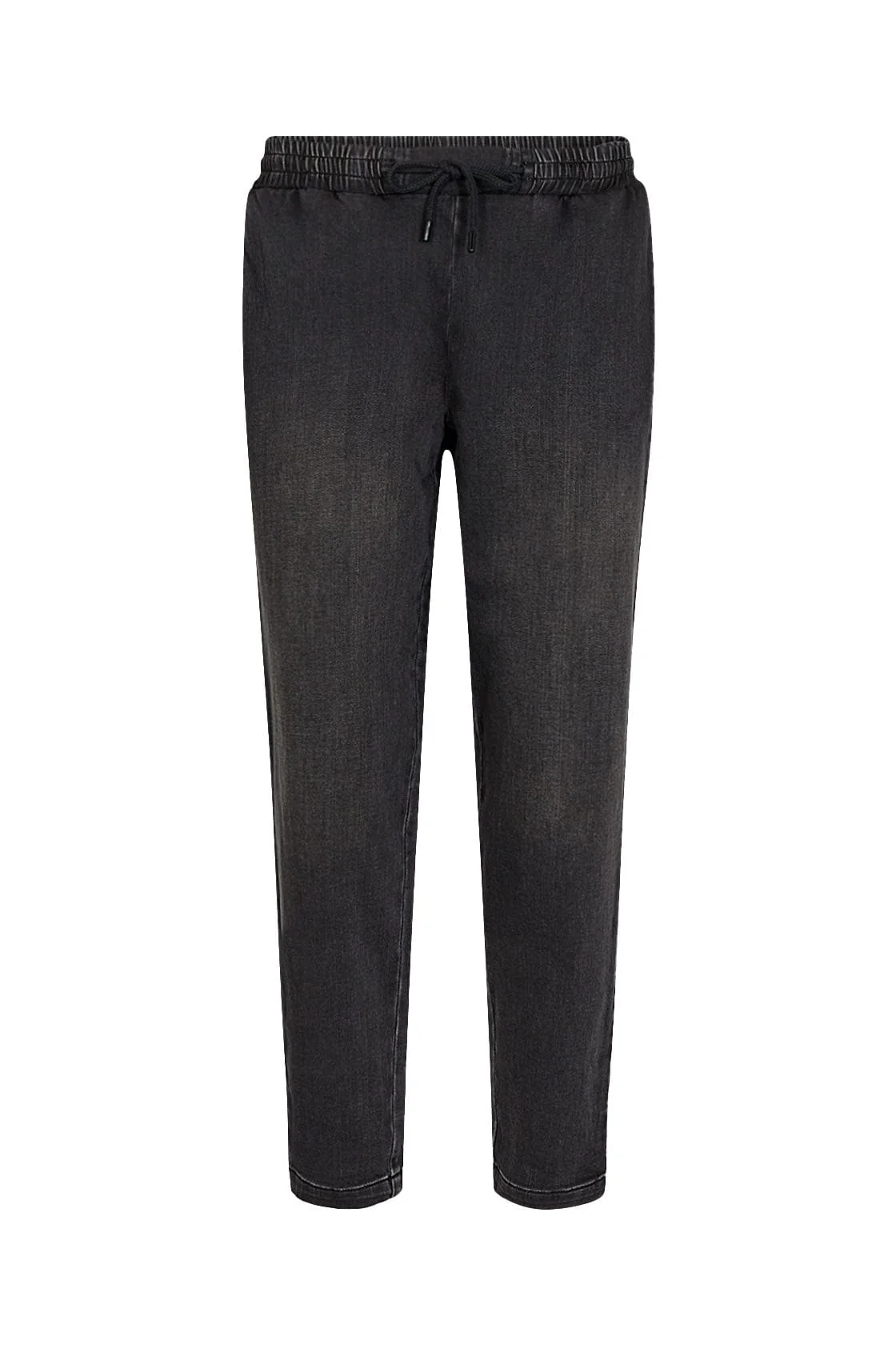 Denver Demin-Effect Trousers - Dark Grey Denim
