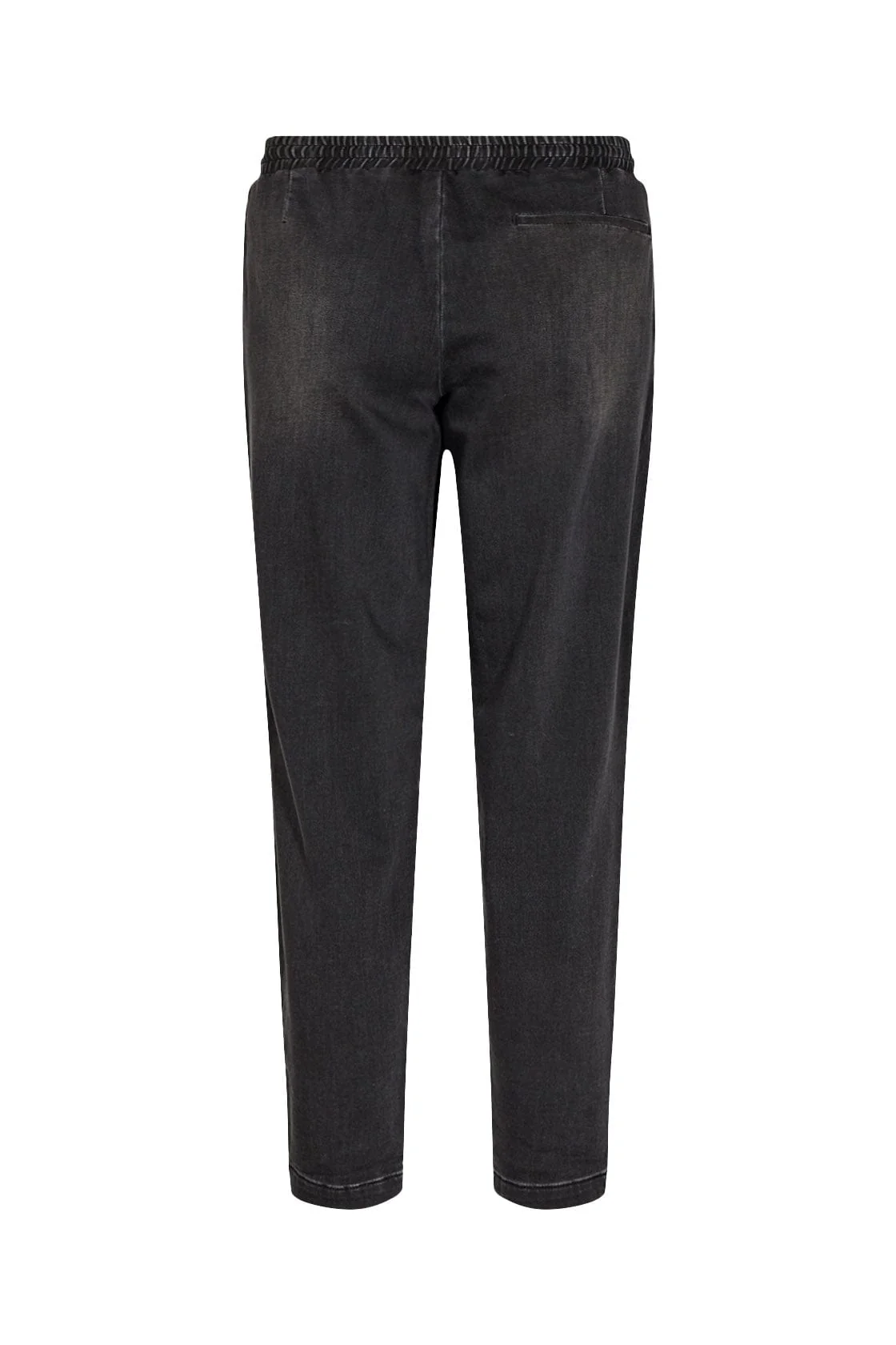 Denver Demin-Effect Trousers - Dark Grey Denim - Image 4