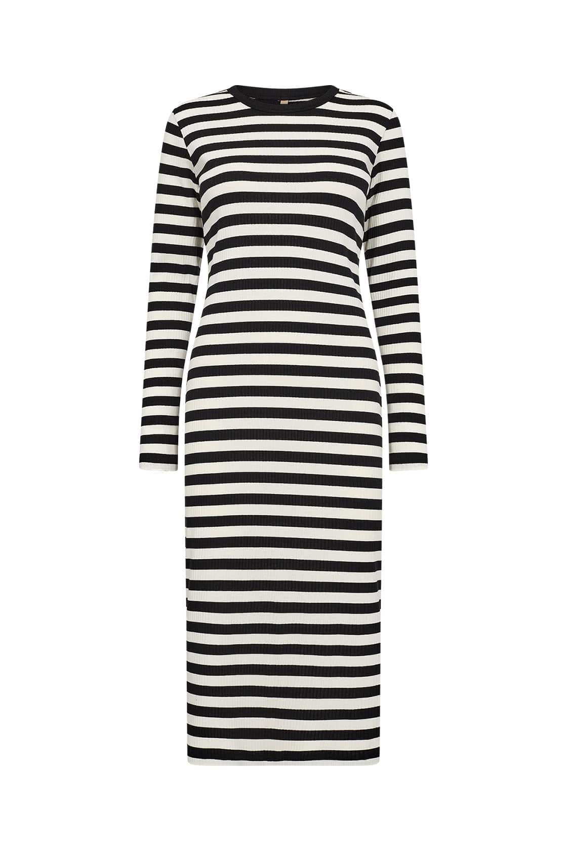 Djaka Stripe Jersey Midi Dress - Black Combi