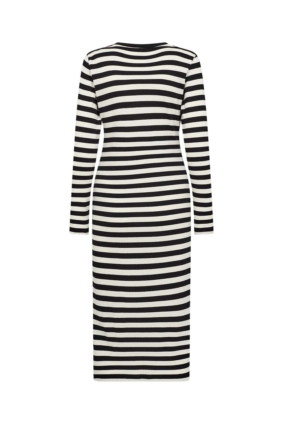 Djaka Stripe Jersey Midi Dress - Black Combi - Image 6